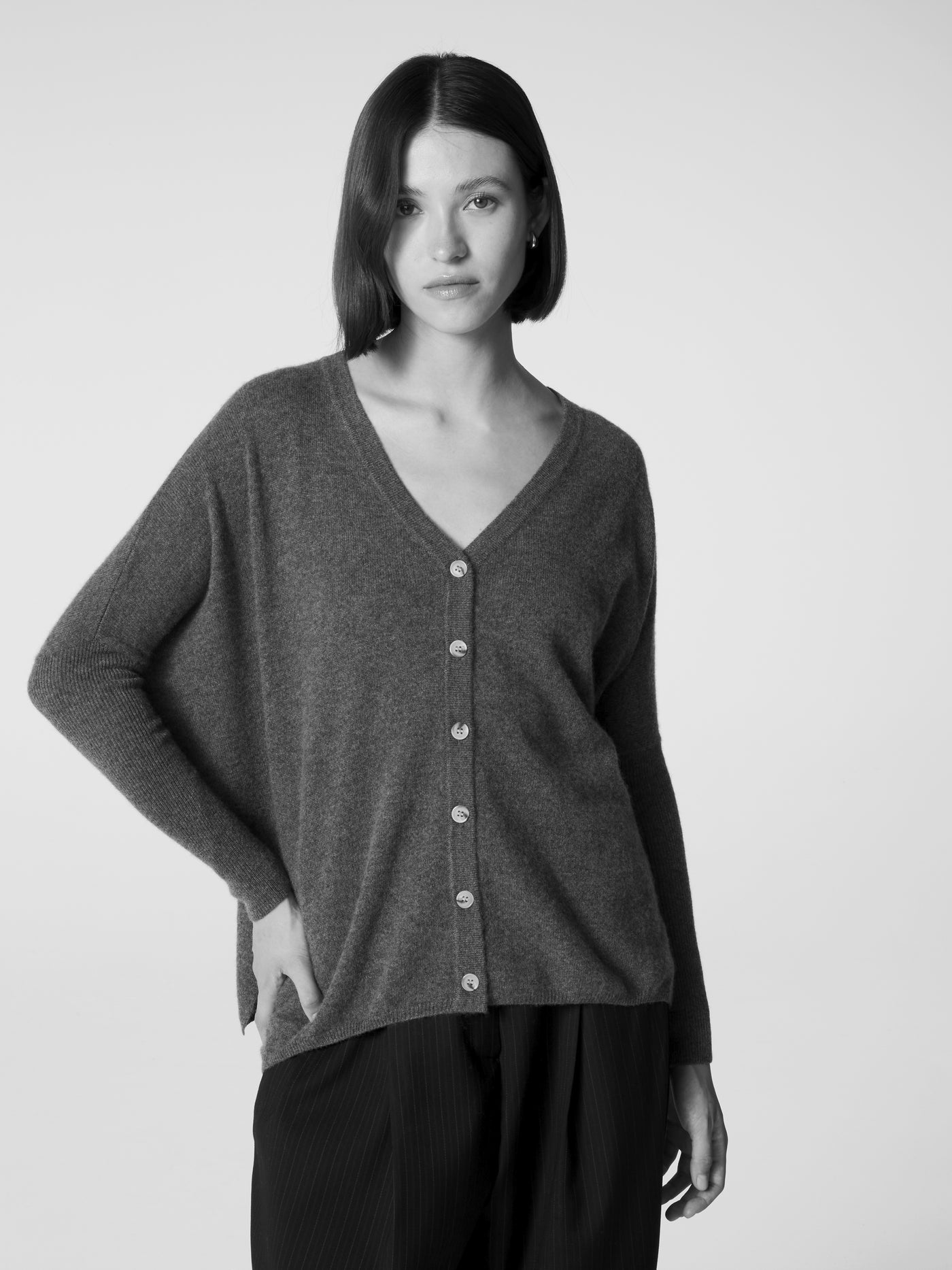 cardigan poncho alison - Cachemire - chestnut