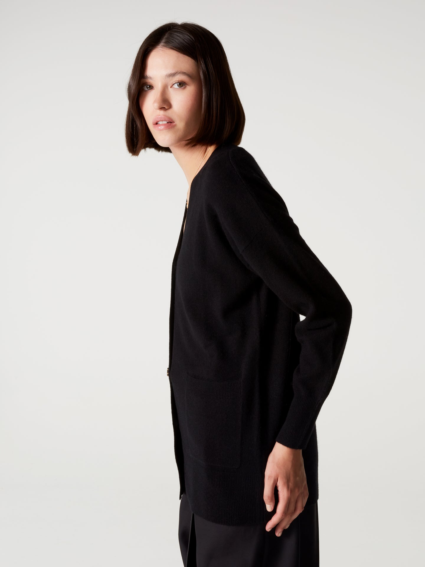 Cardigan tamy - Kaschmir - Schwarz