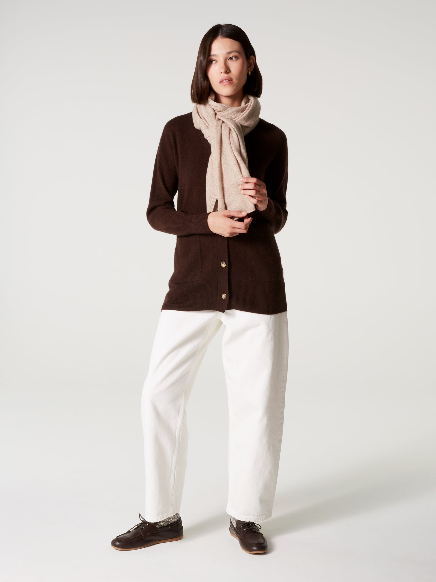 cardigan tamy - Kaschmir - brownie