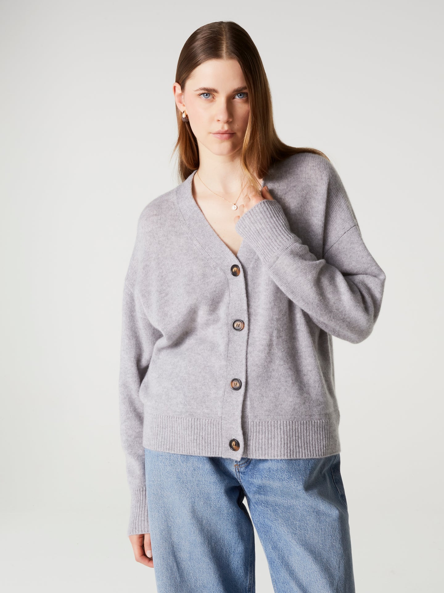 josephine cardigan - Thick Cashmere - ash