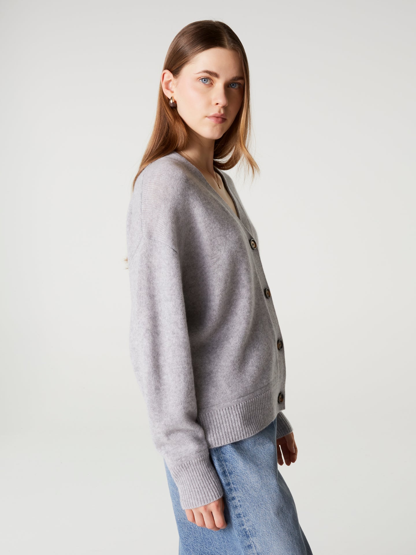 josephine cardigan - Thick Cashmere - ash