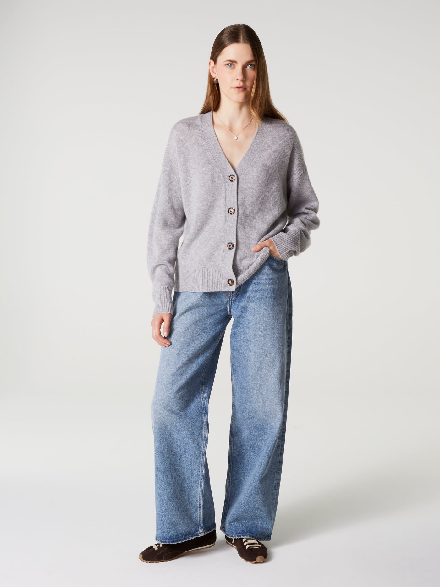 cardigan josephine - Cachemire épais - ash