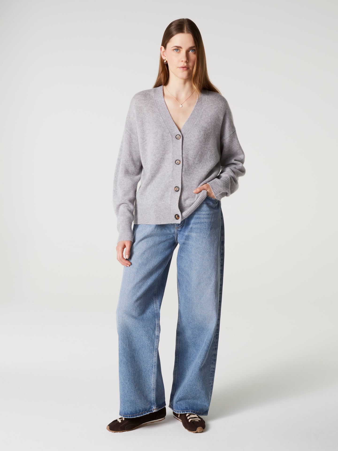 josephine cardigan - Thick Cashmere - ash
