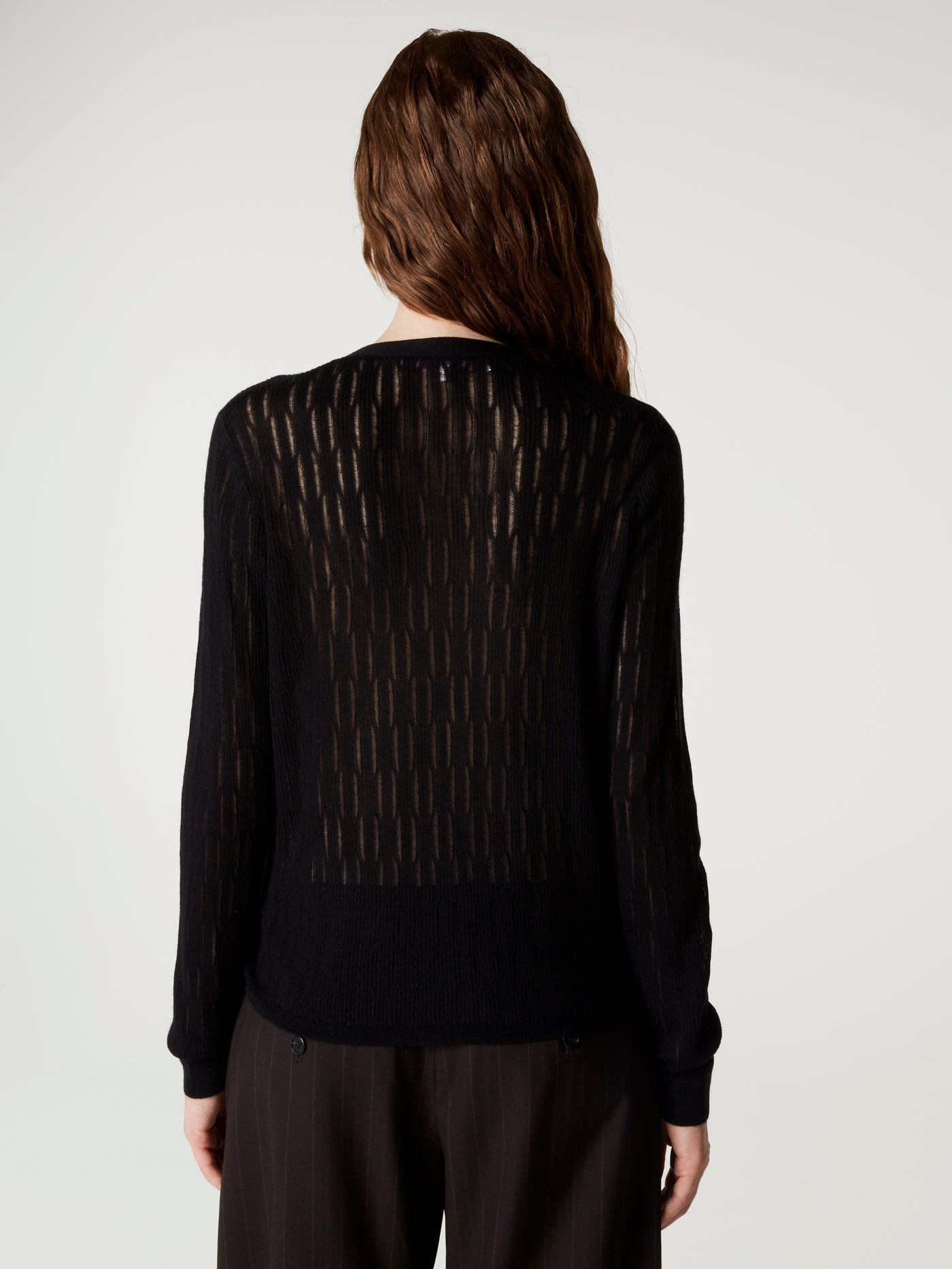 cardigan hanae - Lyocell cashmere - nero