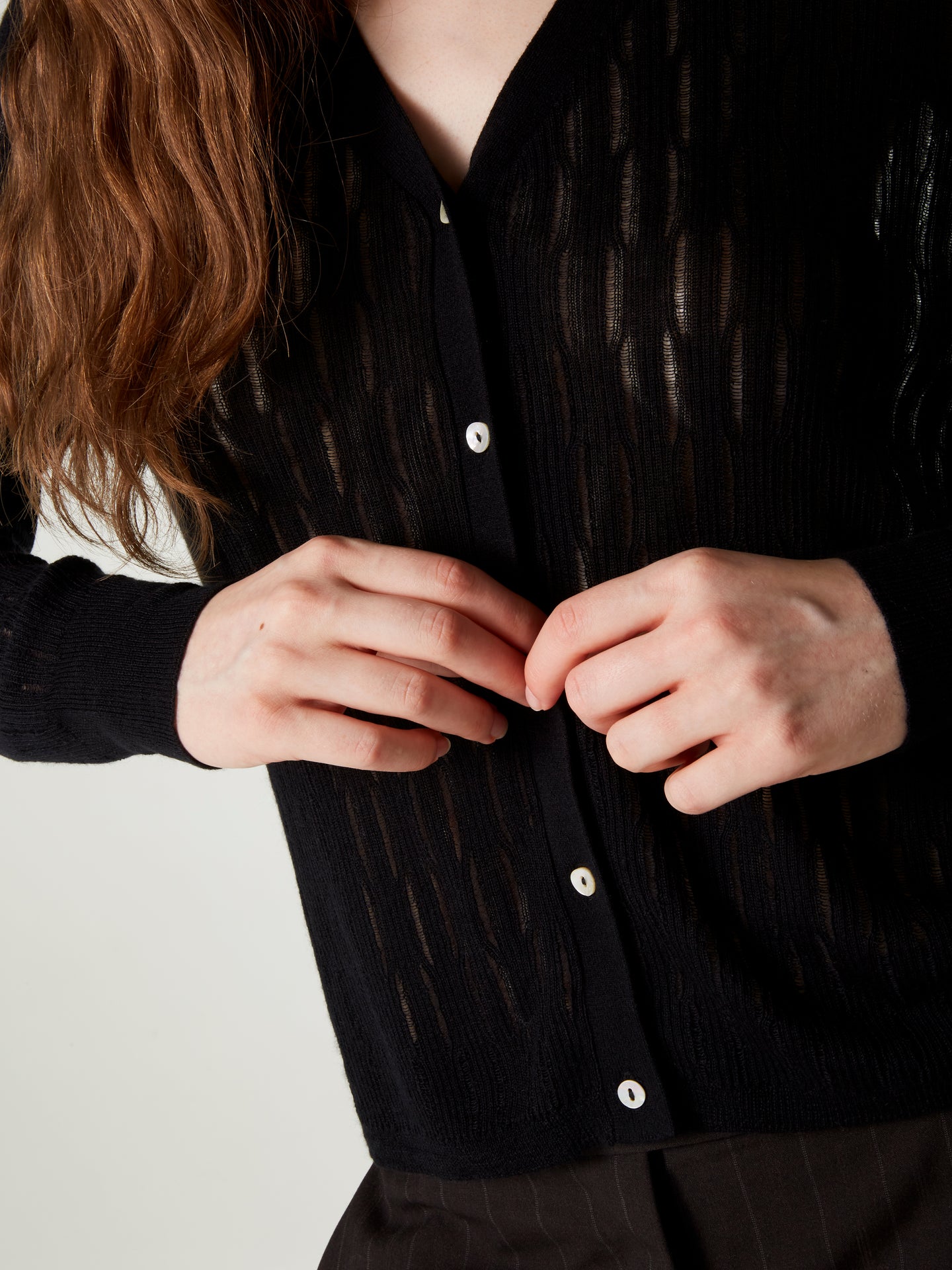 hanae cardigan - Lyocell cashmere - black