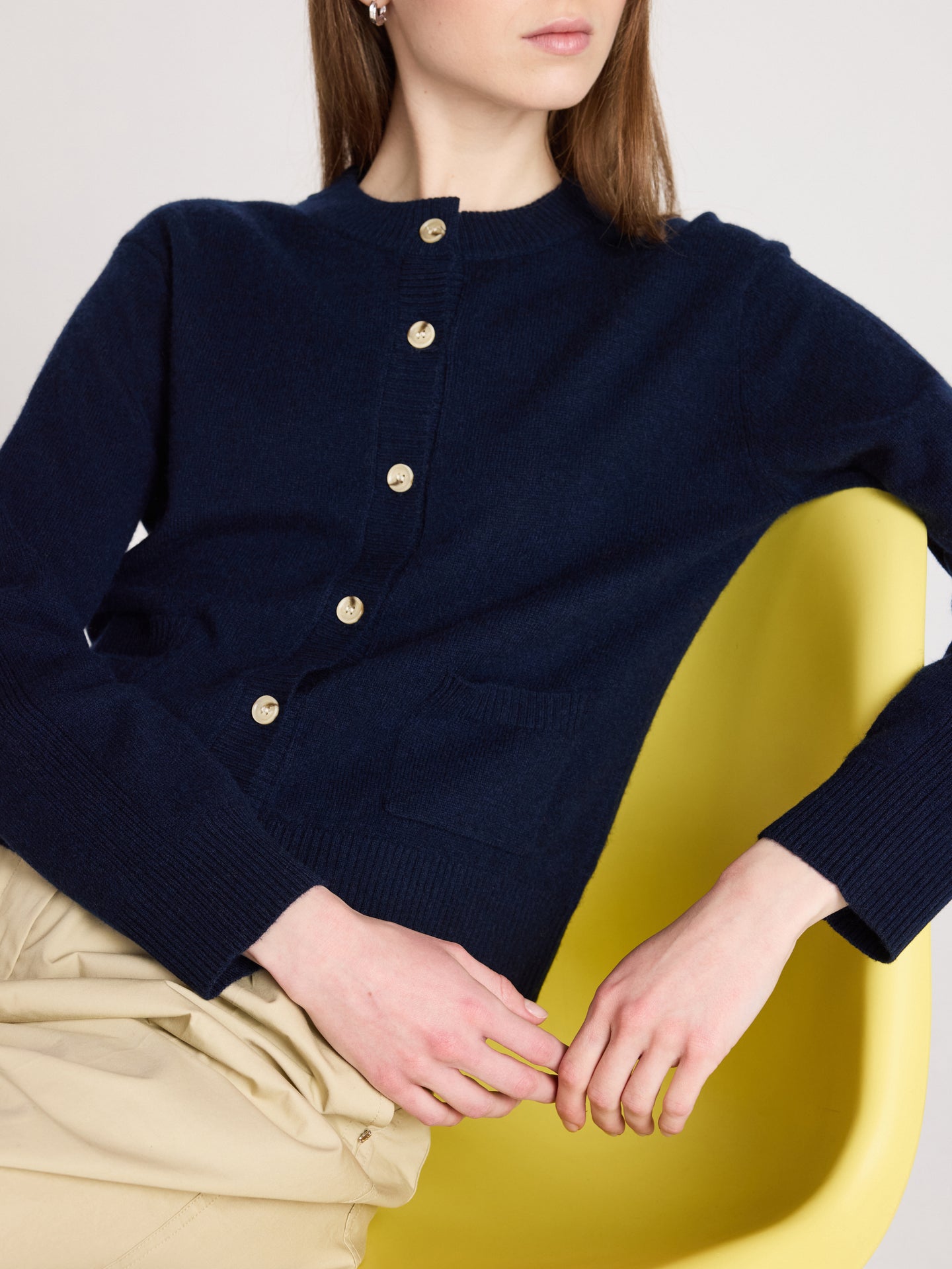 Riley - Strickjacke aus 100 % Kaschmir - Navy