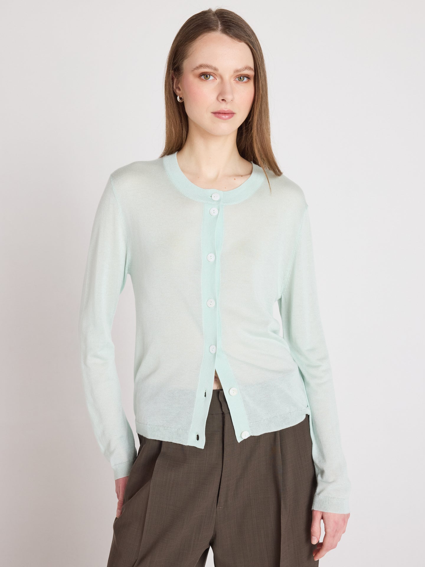 maddie - Langärmelige Strickjacke - mint