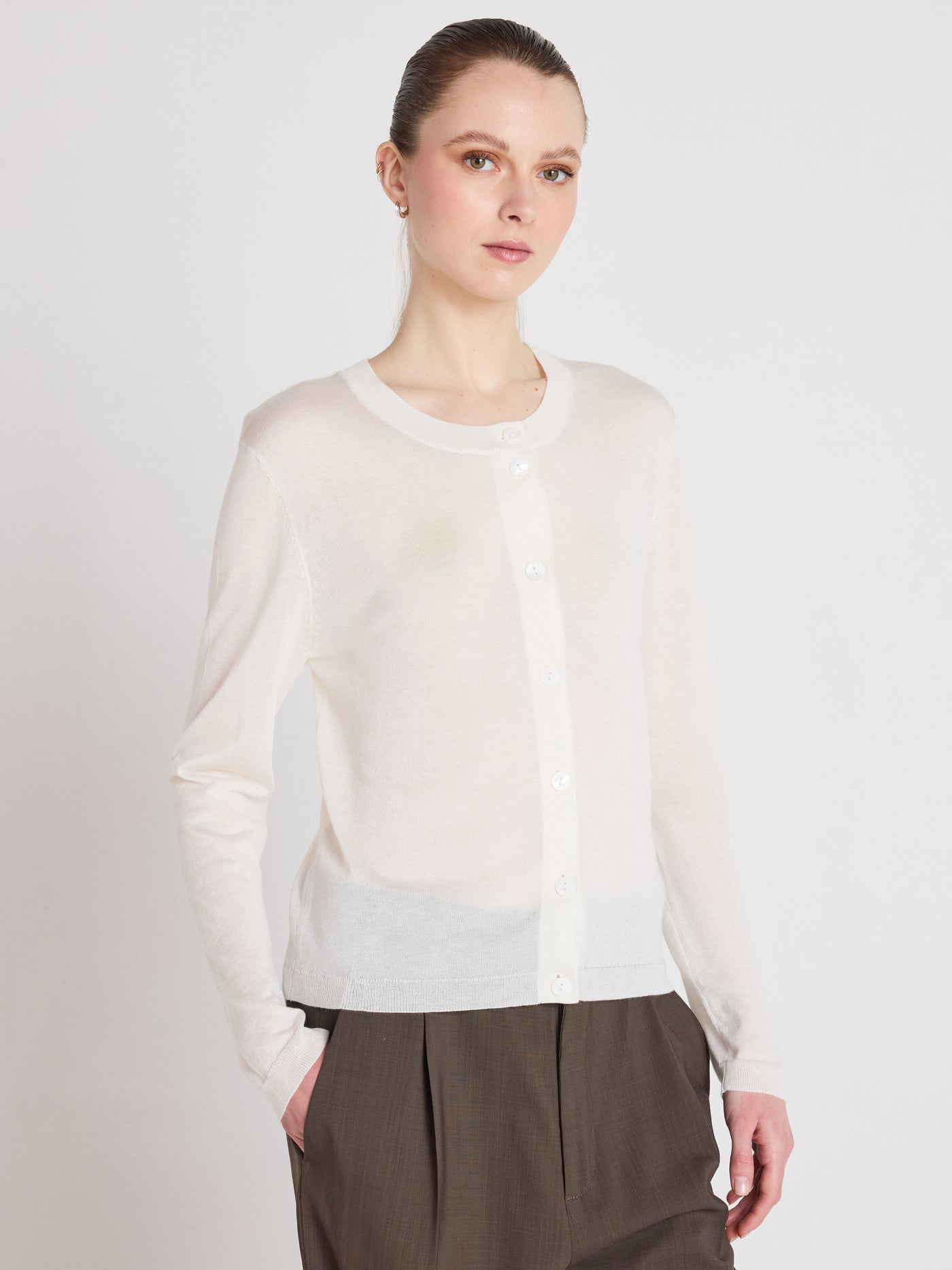 maddie - Cardigan manches longues - white