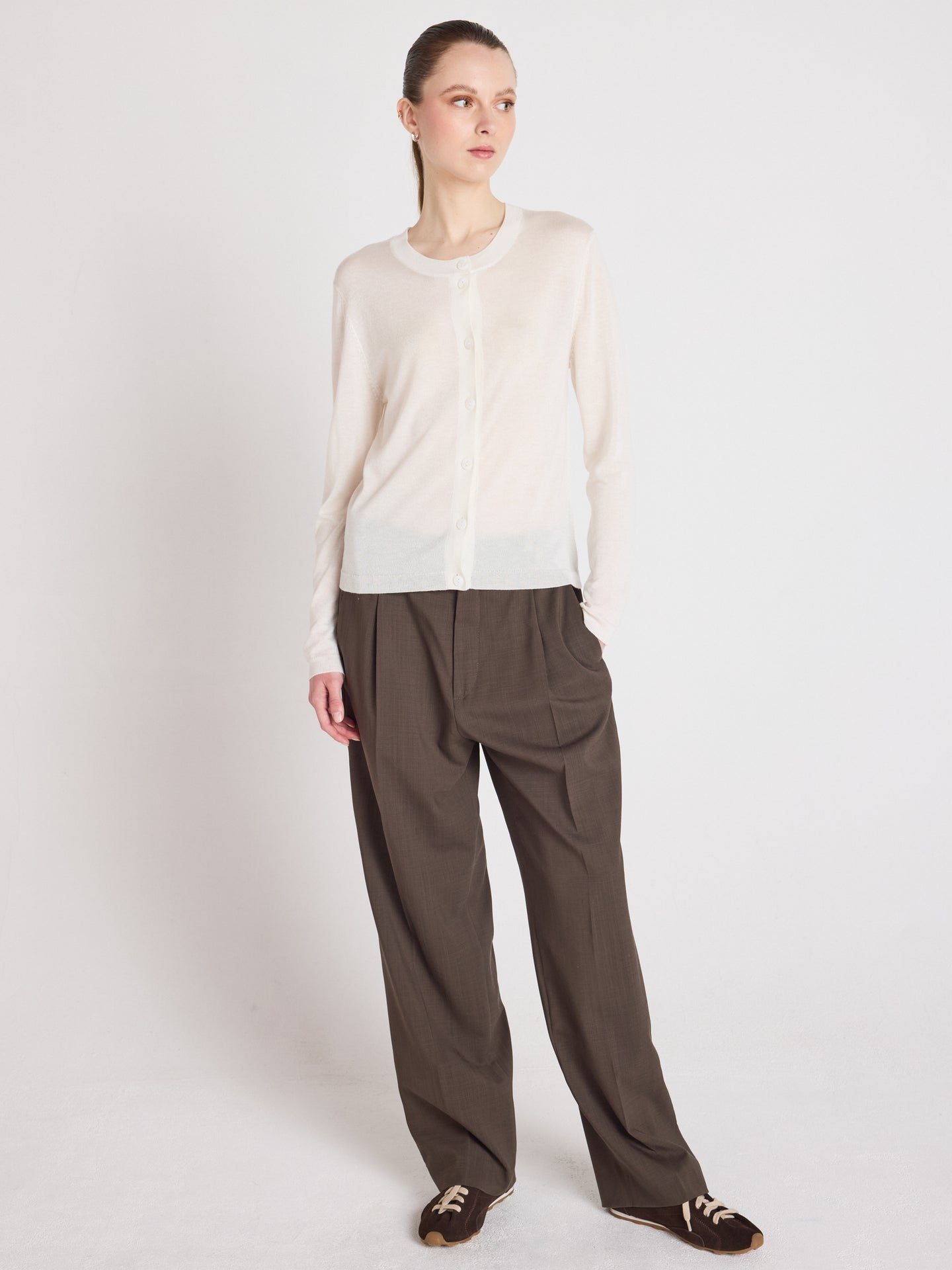 maddie - Long-sleeved cardigan - white