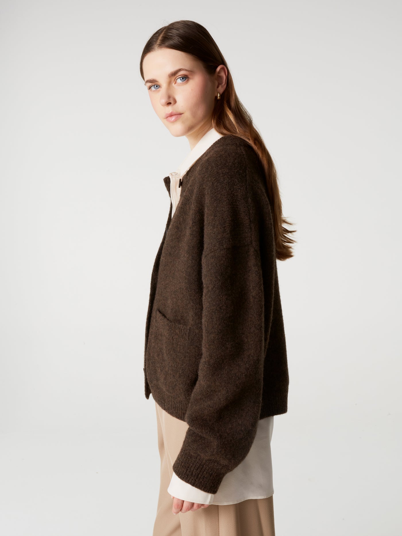 veste wendy - Laine coton - brownie