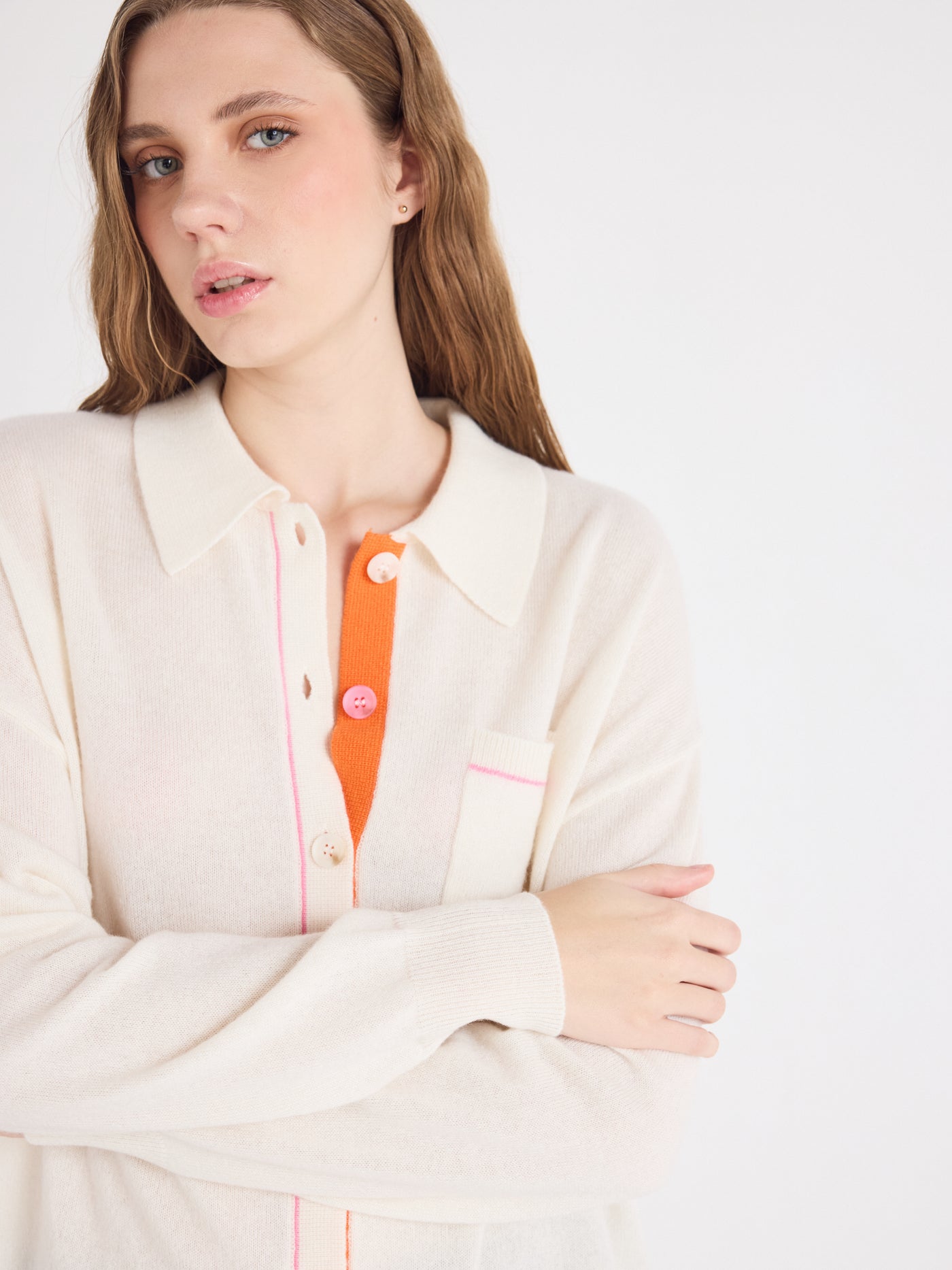 dayna - Cardigan 100% cachemire - cream