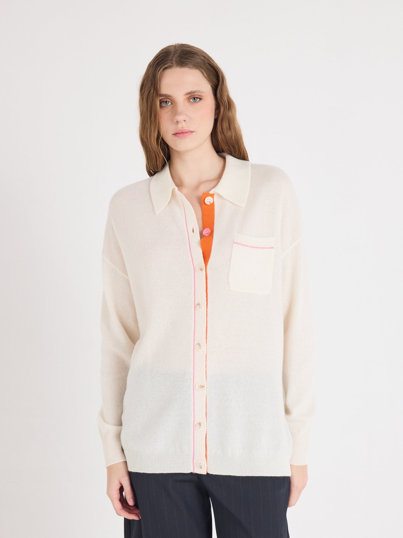 dayna - Cardigan 100% cachemire - cream