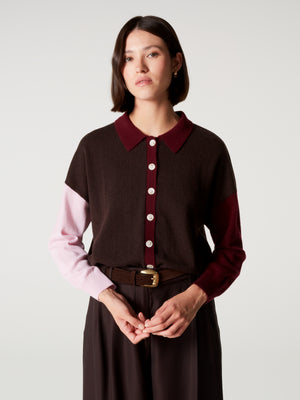 chemise majura fancy - Cachemire - dark brown