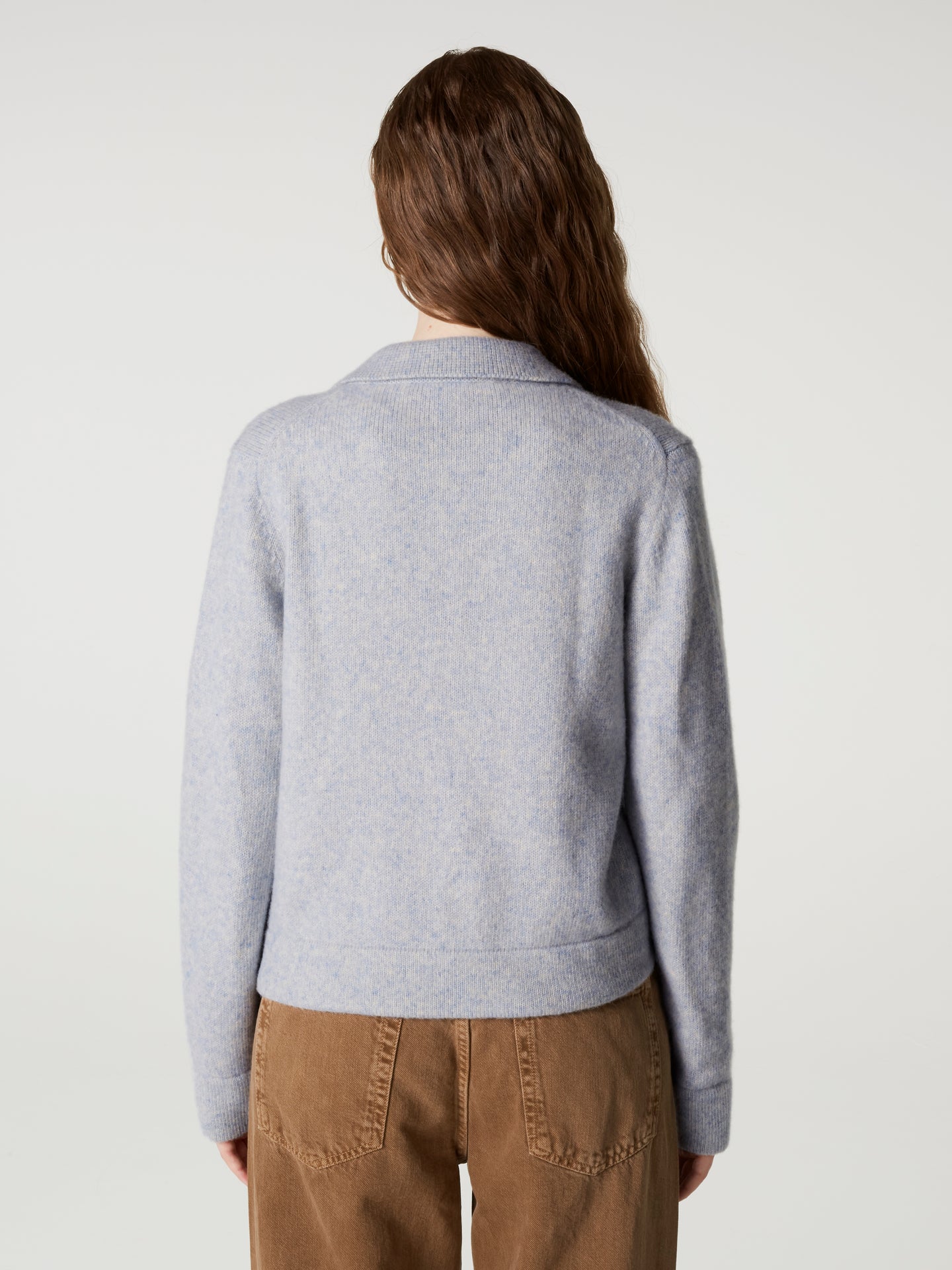 Jacke Maiwen - Wolle Baumwolle - Babyblau