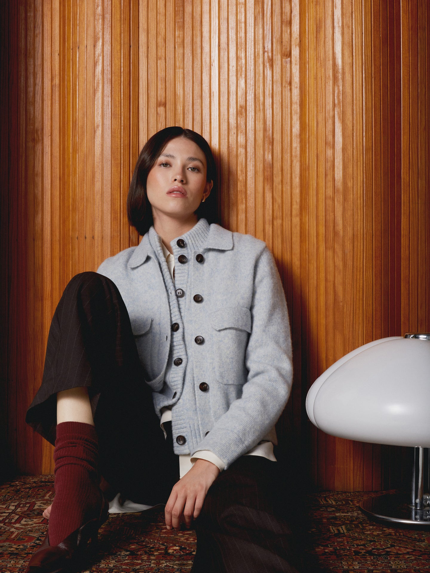 Maiwen Jacket - Wool cotton - baby blue