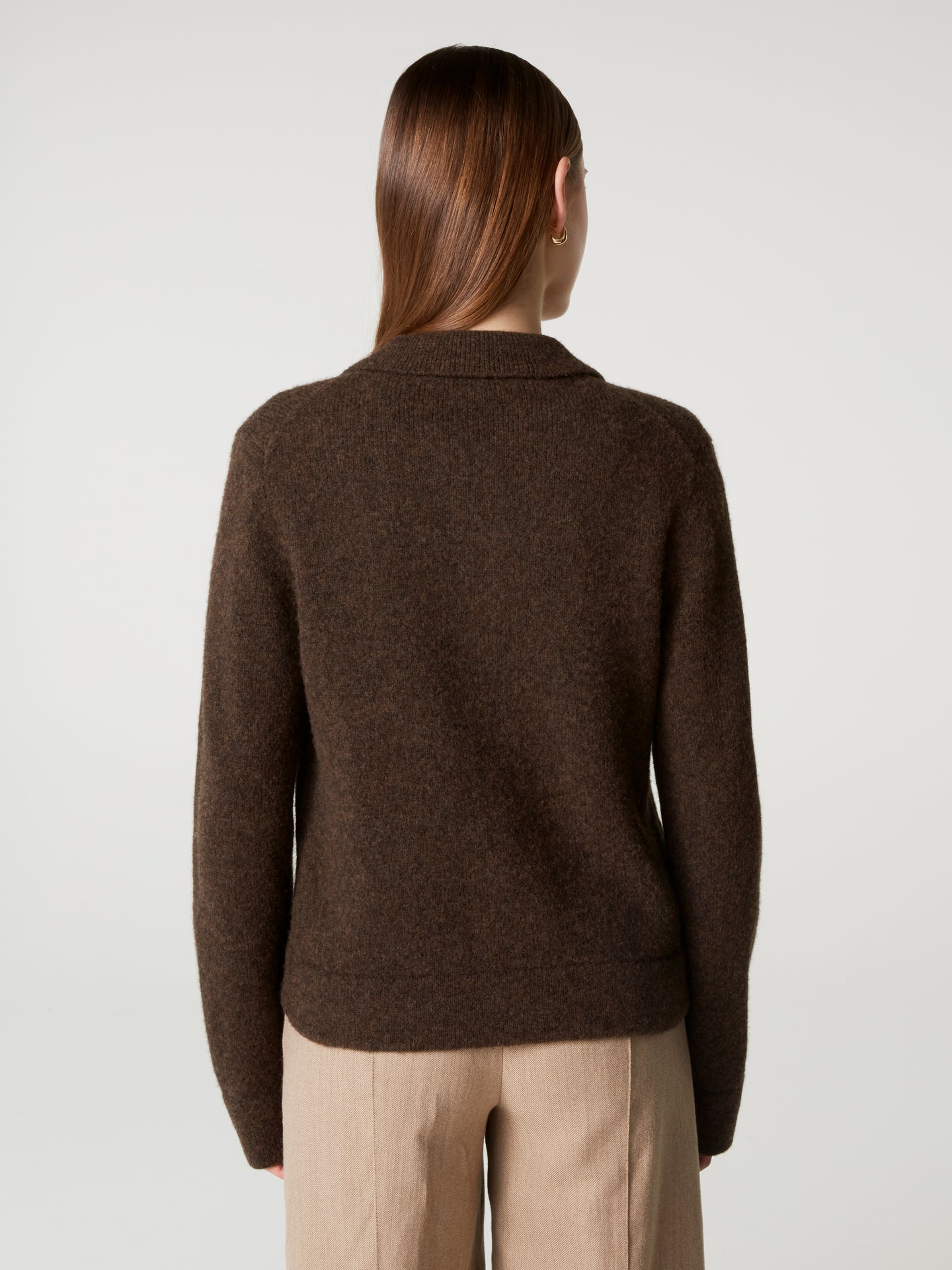 Jacke Maiwen - Wolle-Baumwolle - brownie