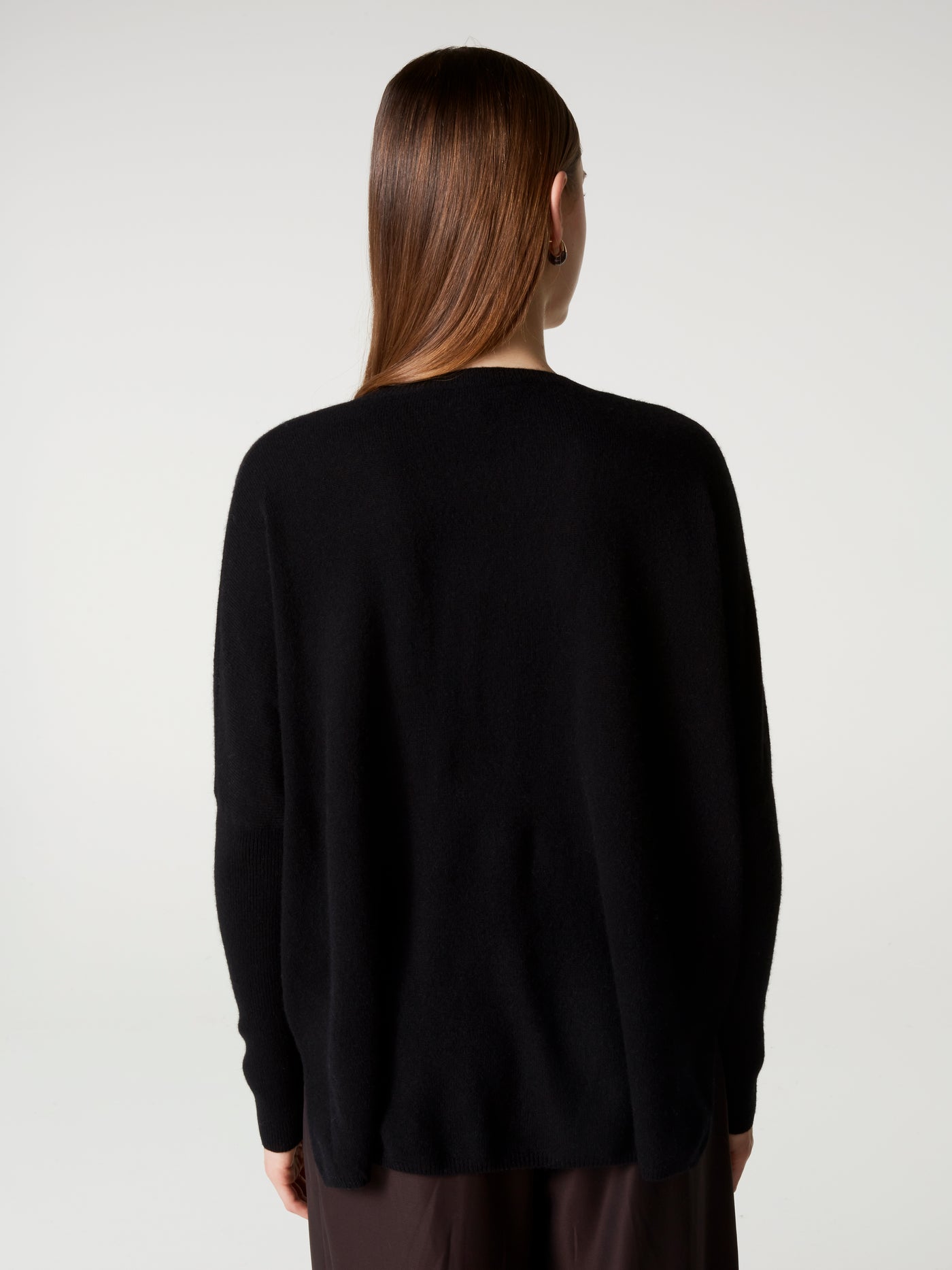 pull poncho camille - Cachemire - black