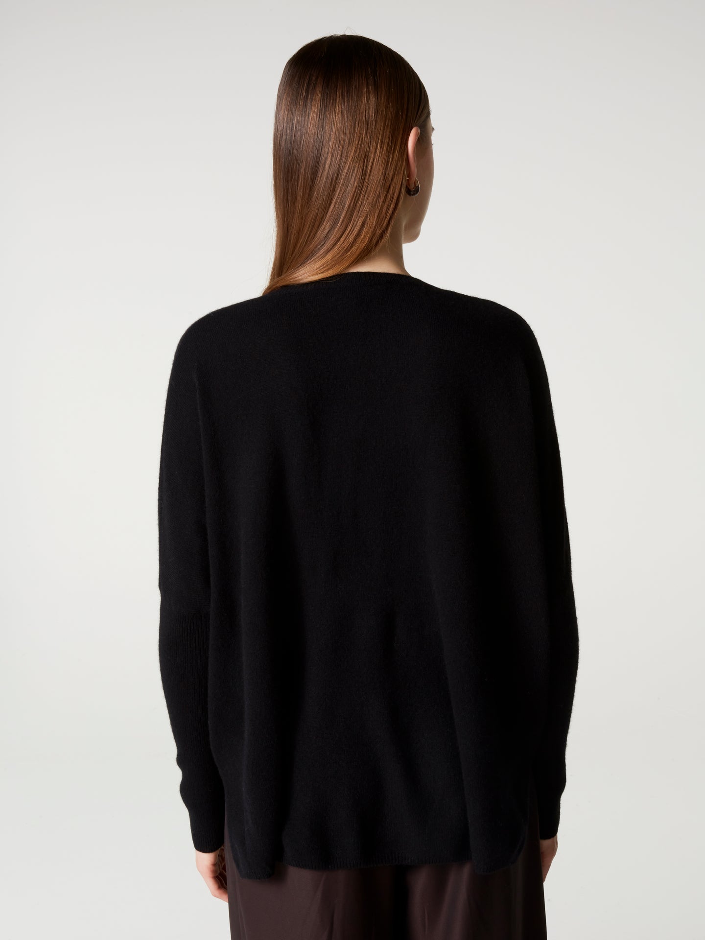 camille poncho sweater - Cashmere - black