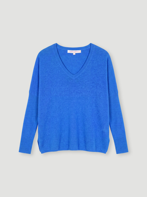 Poncho-Pullover Camille - Kaschmir - Kobaltblau