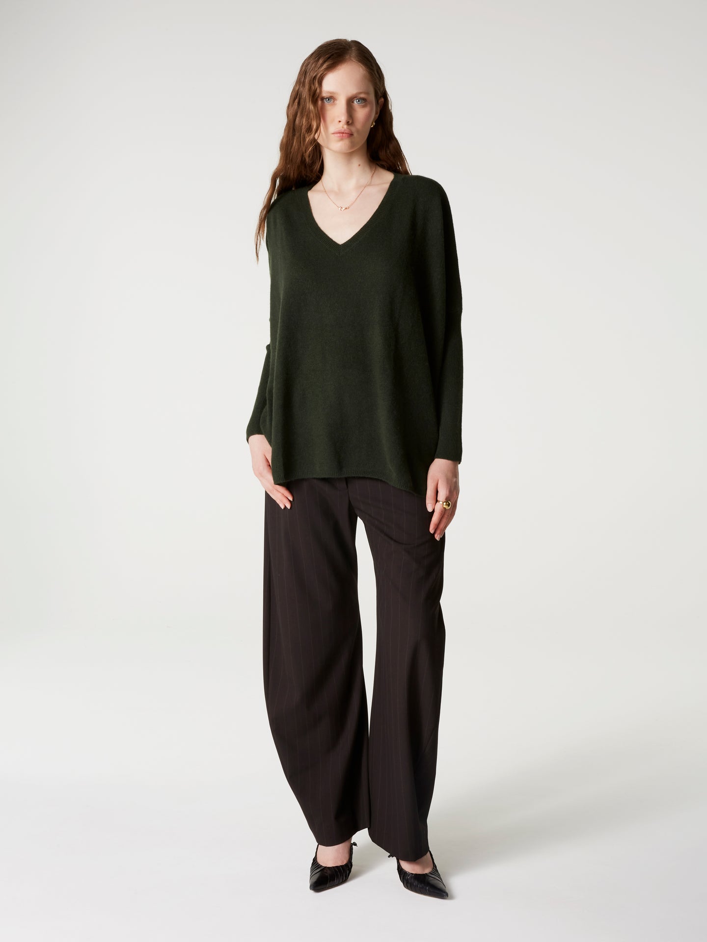 pull poncho camille - Cachemire - dark artichoke