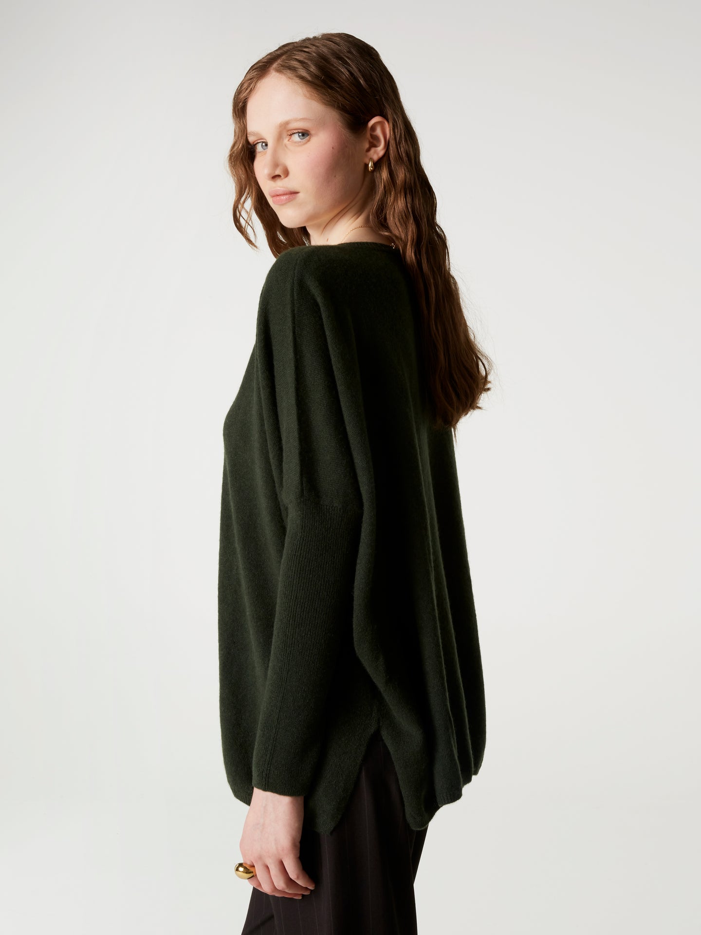 pull poncho camille - Cachemire - dark artichoke