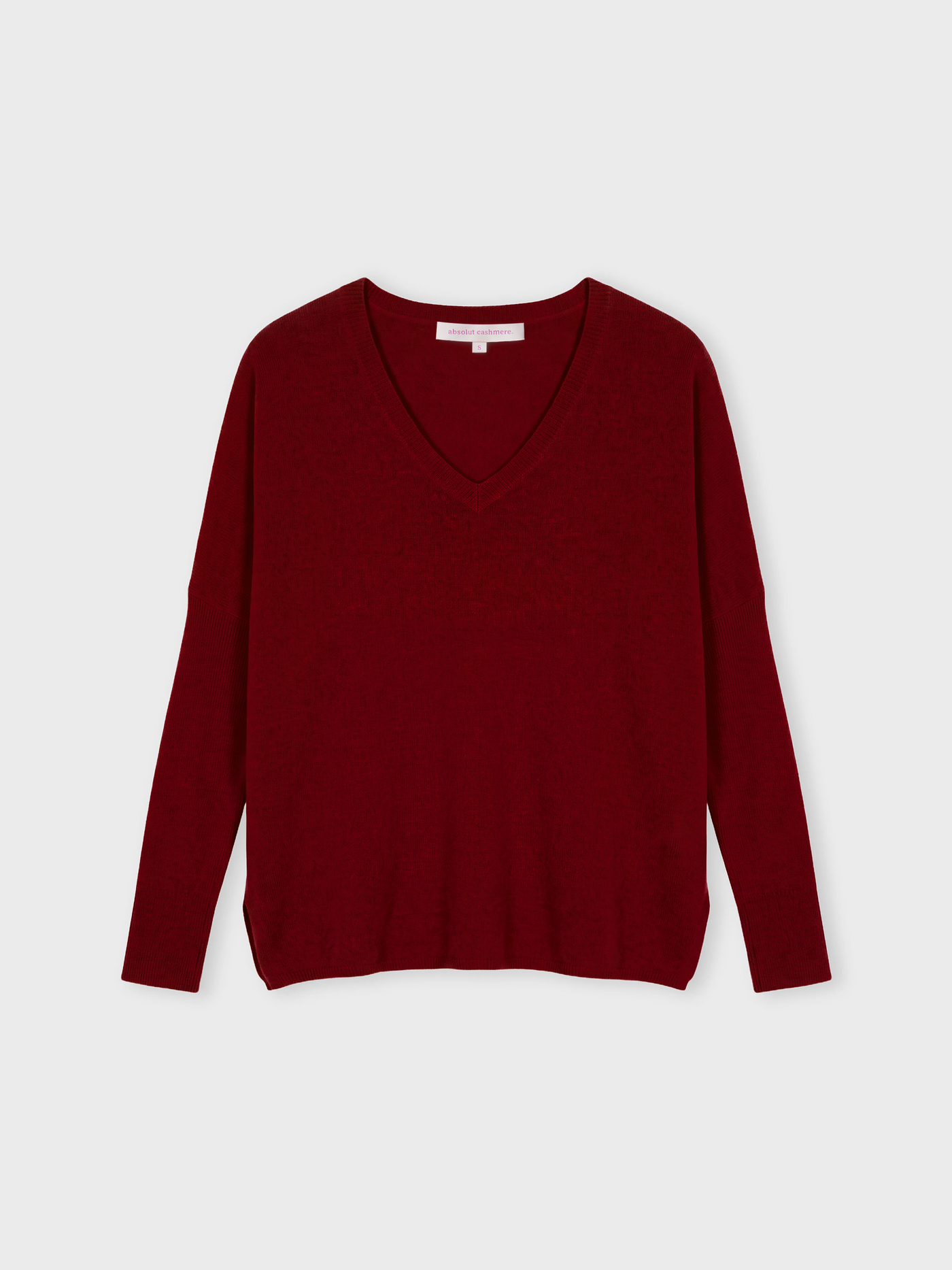 pull poncho camille - Cachemire - deep cherry