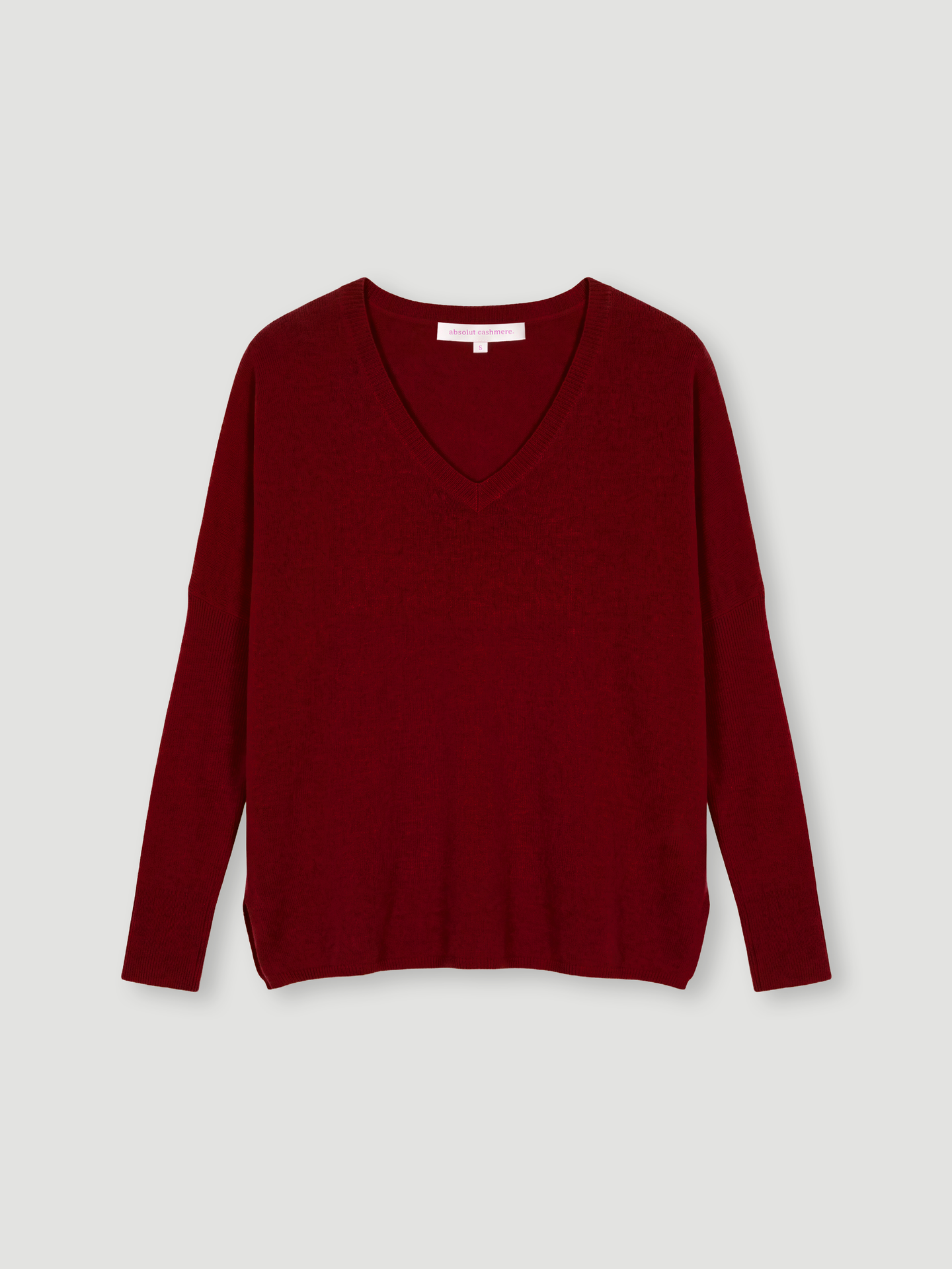 pull poncho camille - Cachemire - deep cherry