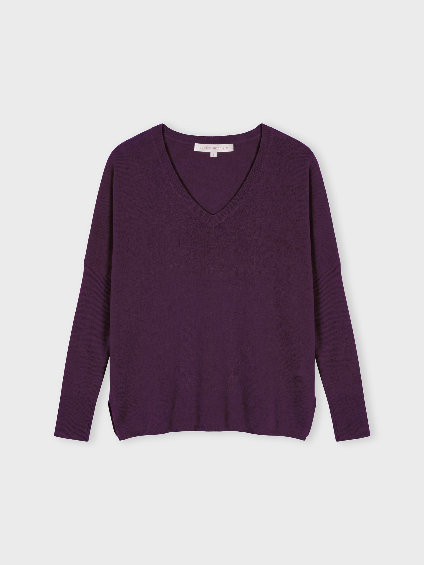 camille poncho sweater - Cashmere - heather plum
