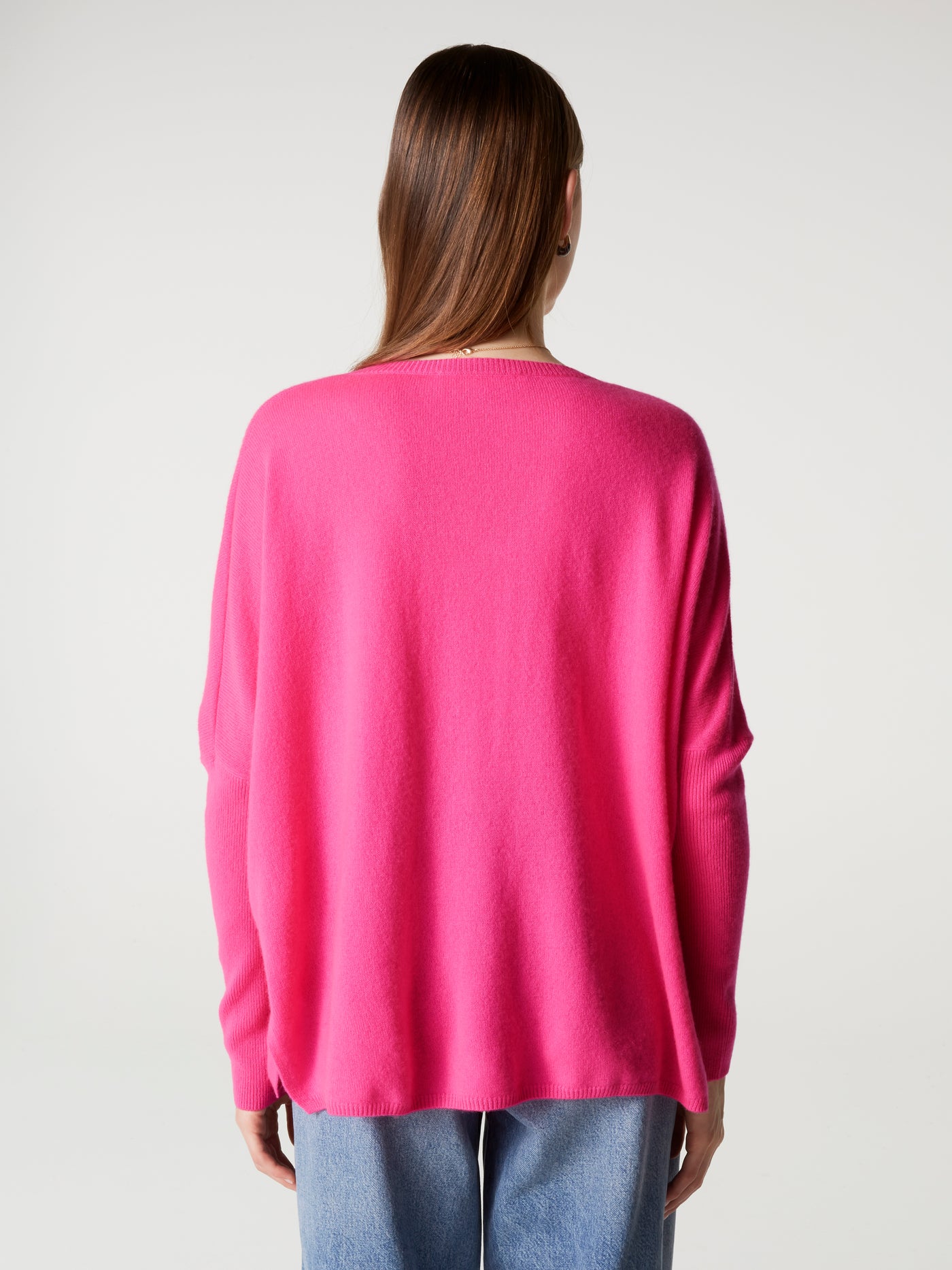 pull poncho camille - Cachemire - super pink neon