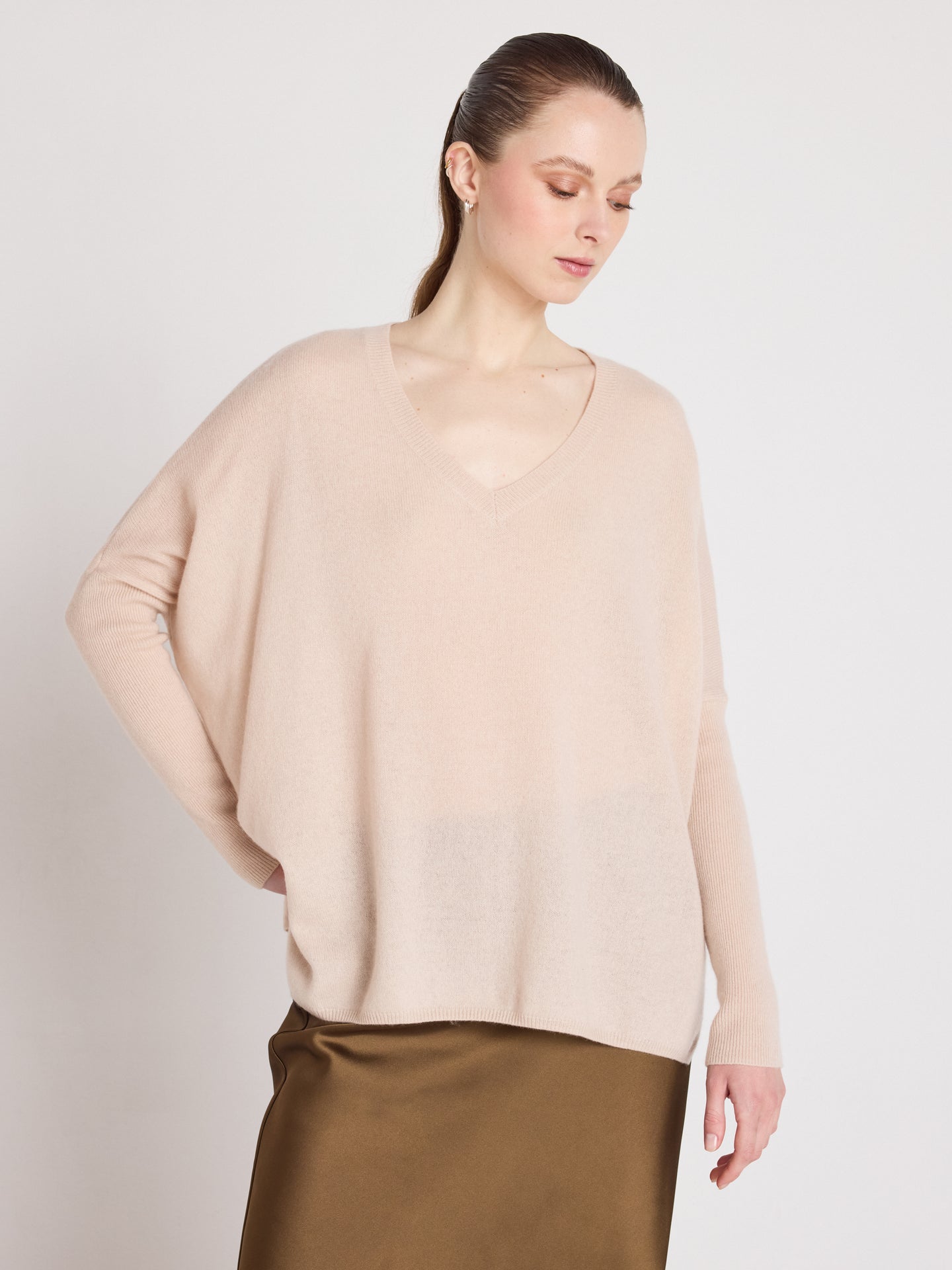 Camille - Kaschmirponcho mit V-Ausschnitt - shell