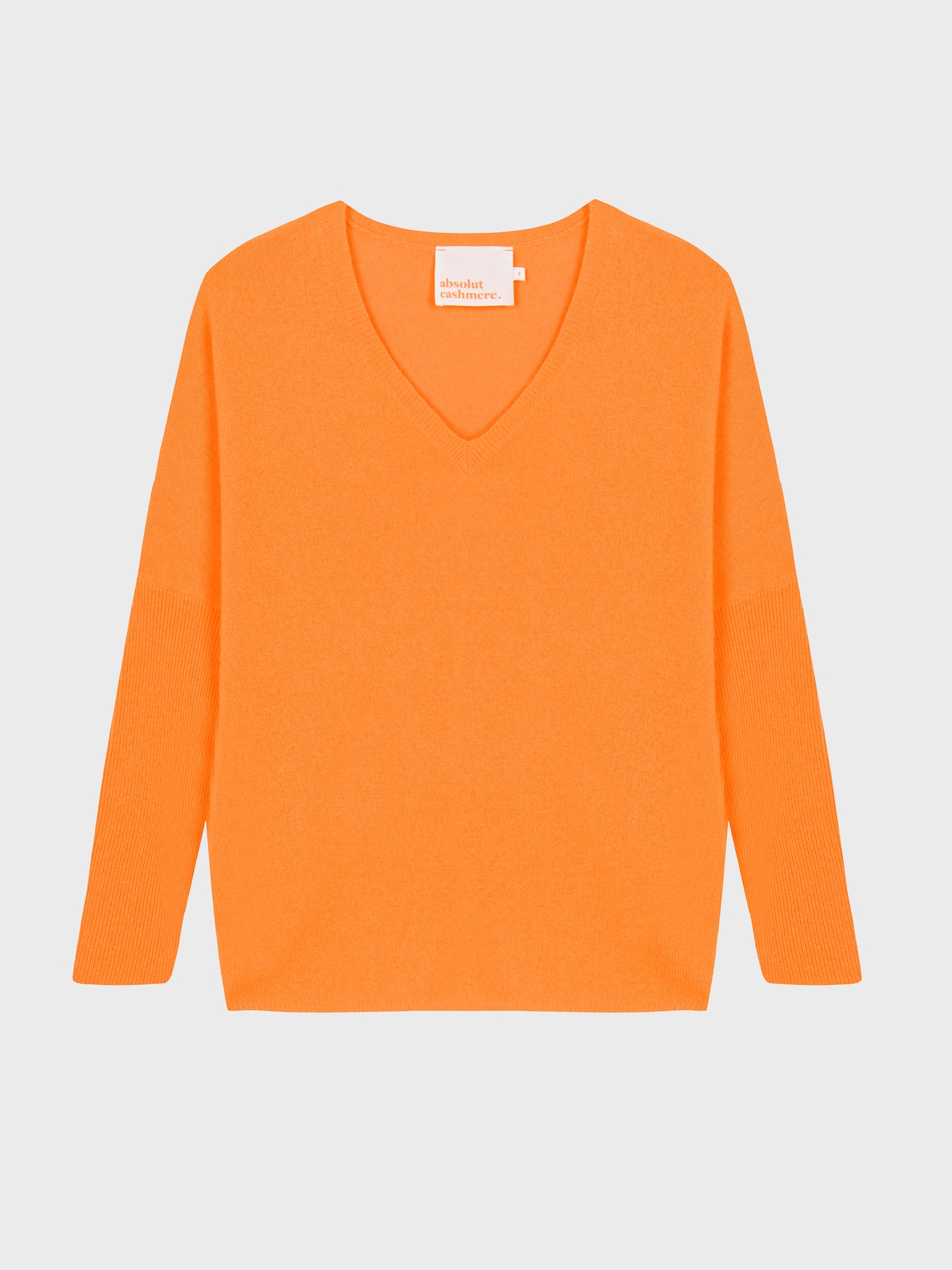 v-hals ponchotrui camille - kasjmier - tangerine