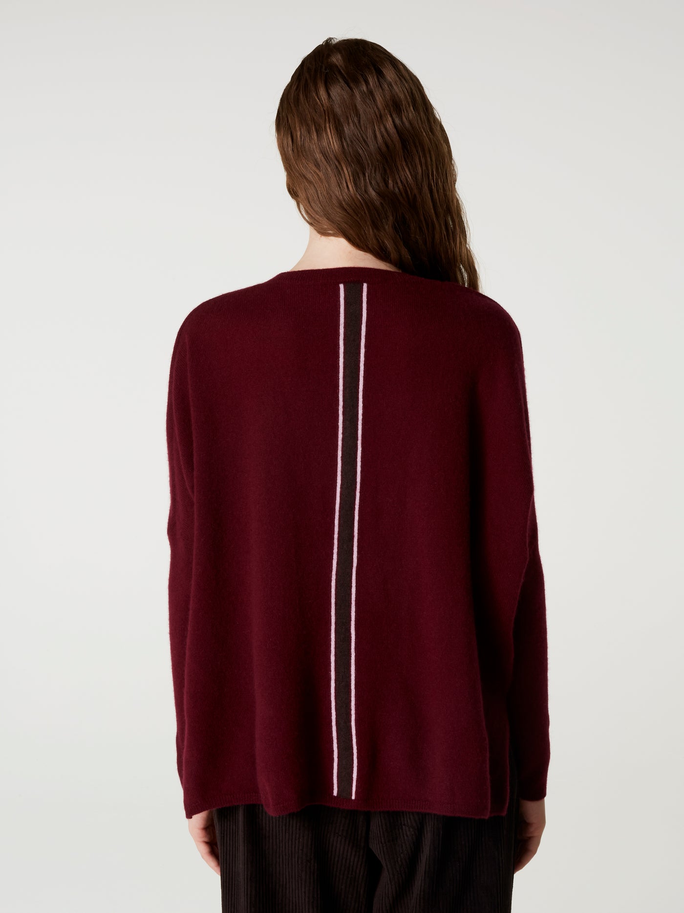pull poncho chloe - Cachemire - burgundy