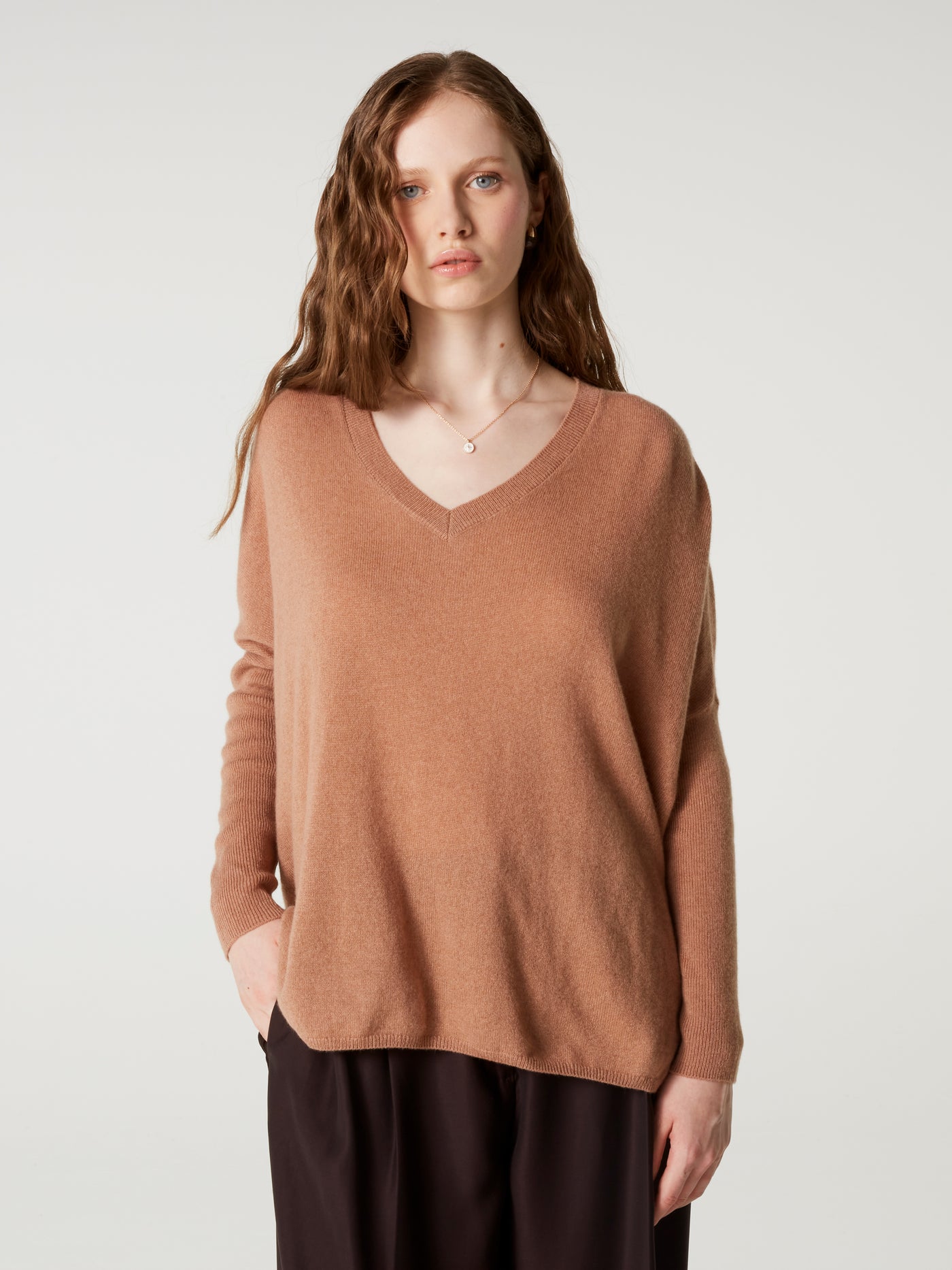 pull poncho chloe - Cachemire - light brown