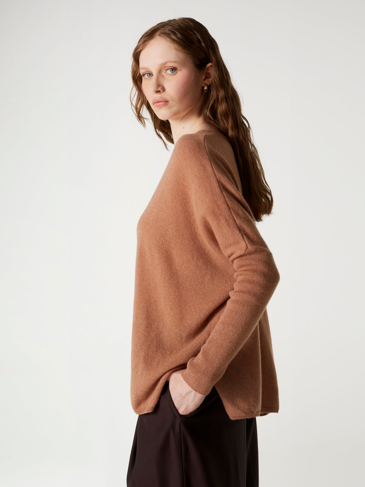 pull poncho chloe - Cachemire - light brown