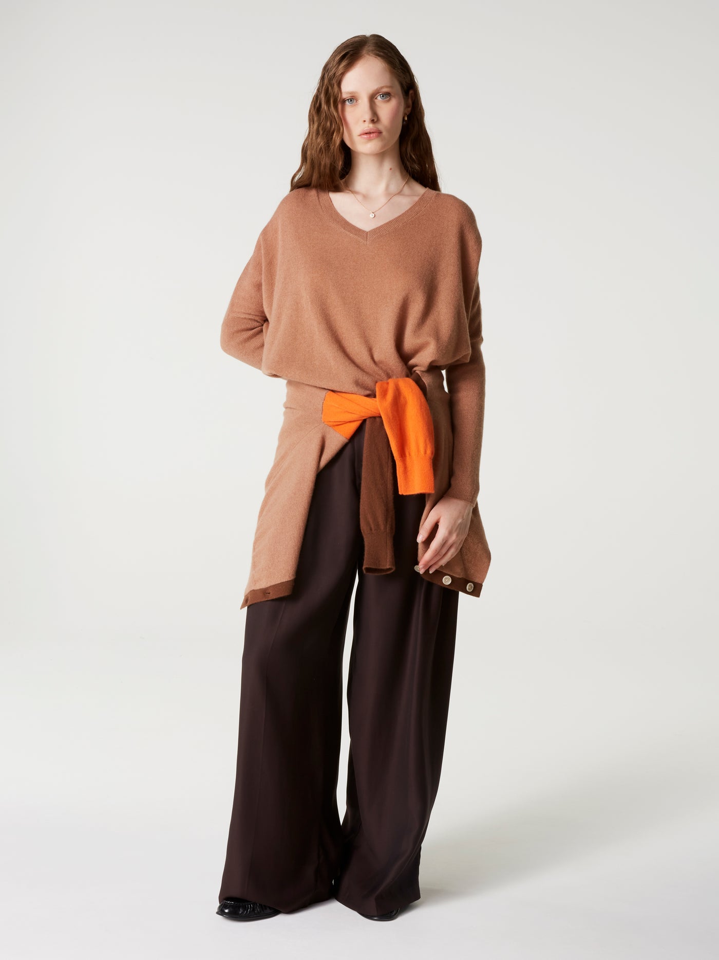 pull poncho chloe - Cachemire - light brown