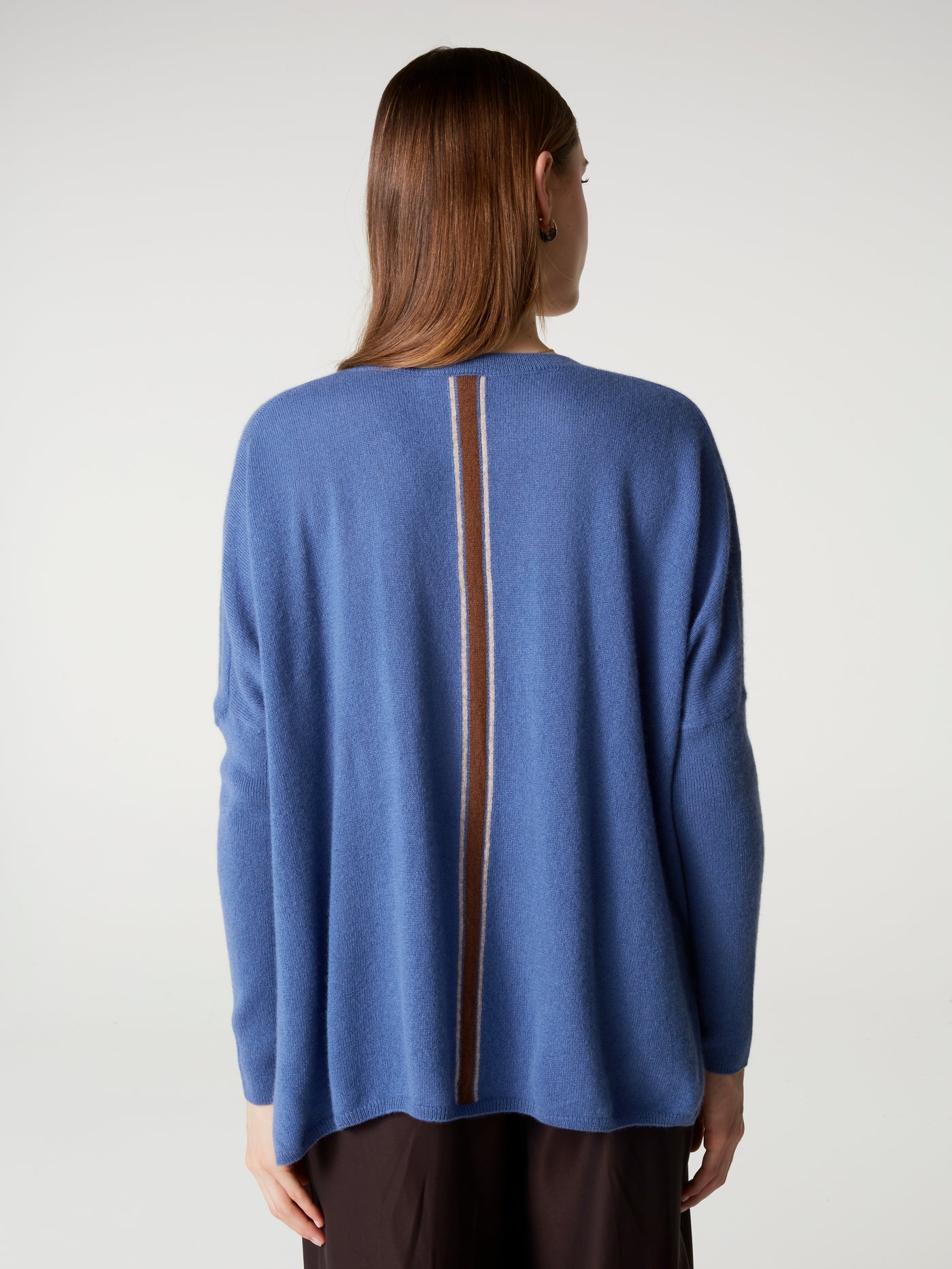 pull poncho chloe - Cachemire - vintage blue