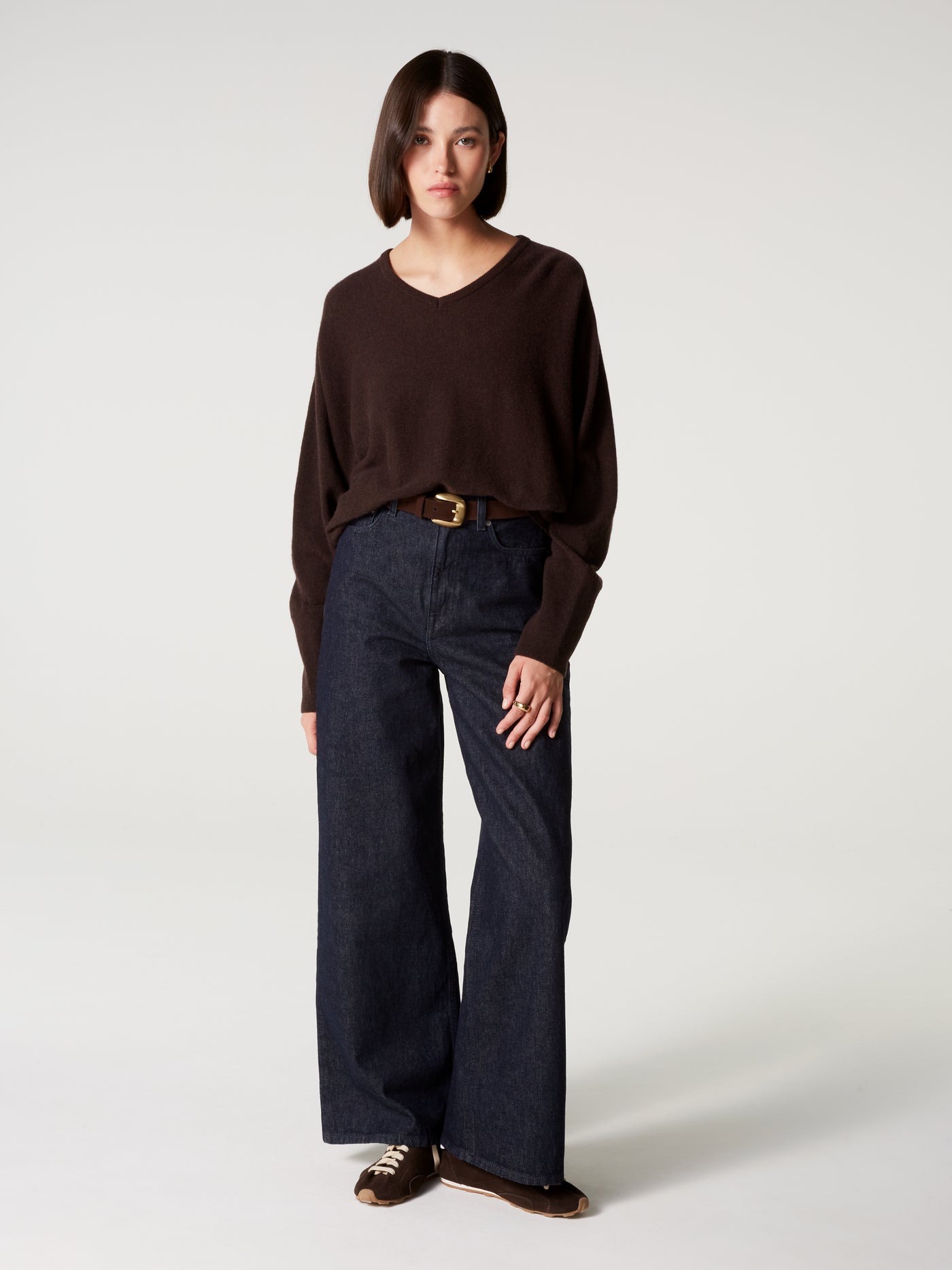 pull romane - Cachemire - dark brown