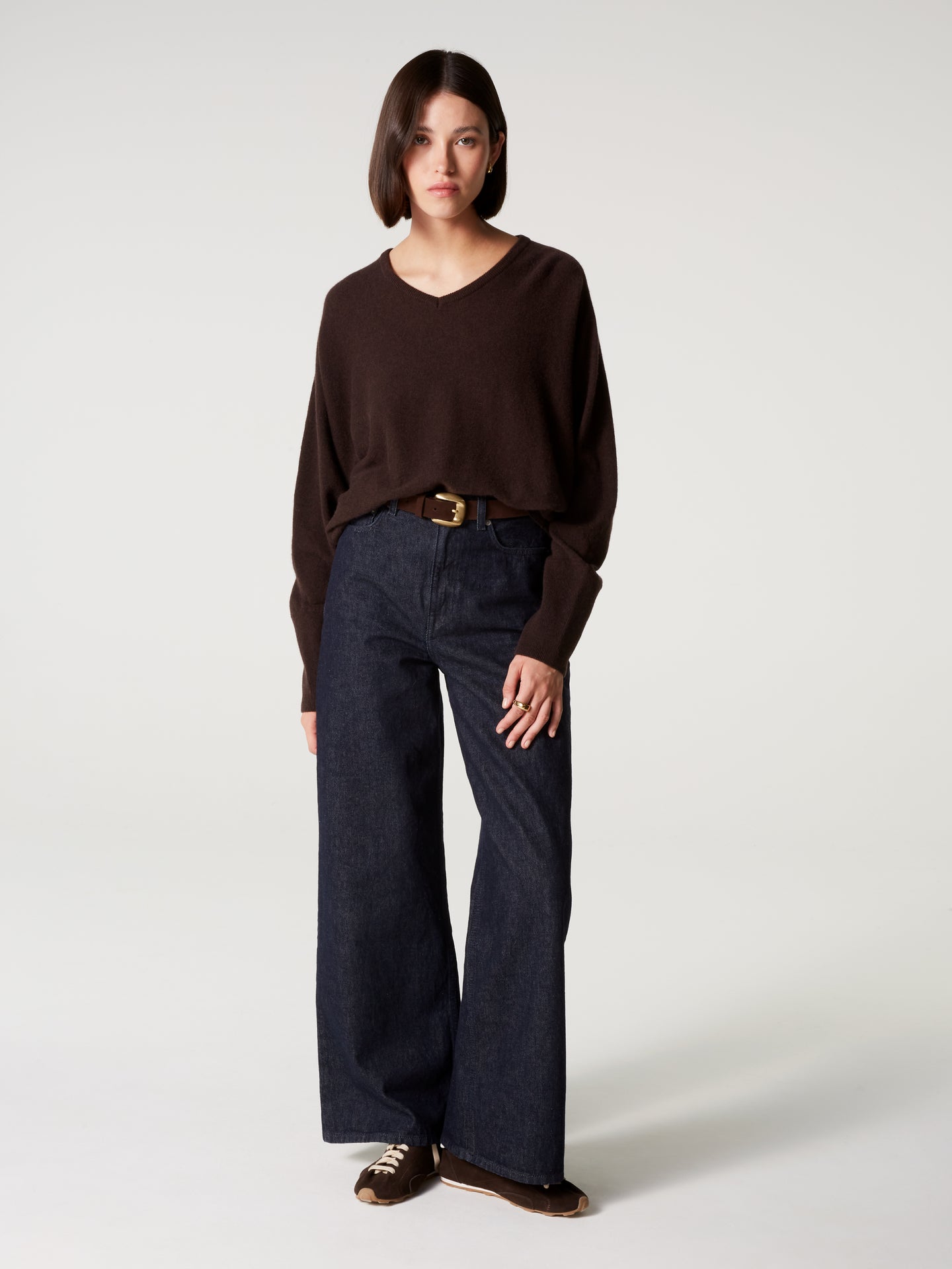 pull romane - Cachemire - dark brown