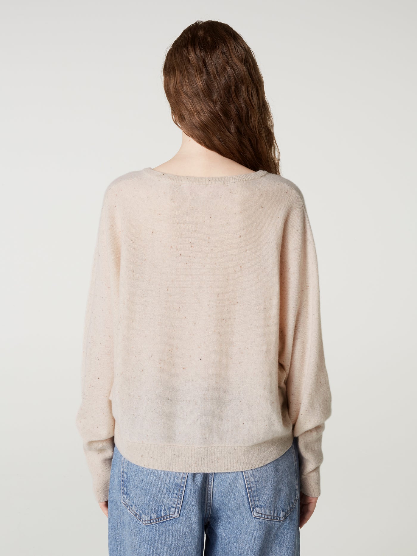 pull romane - Cachemire - white neps