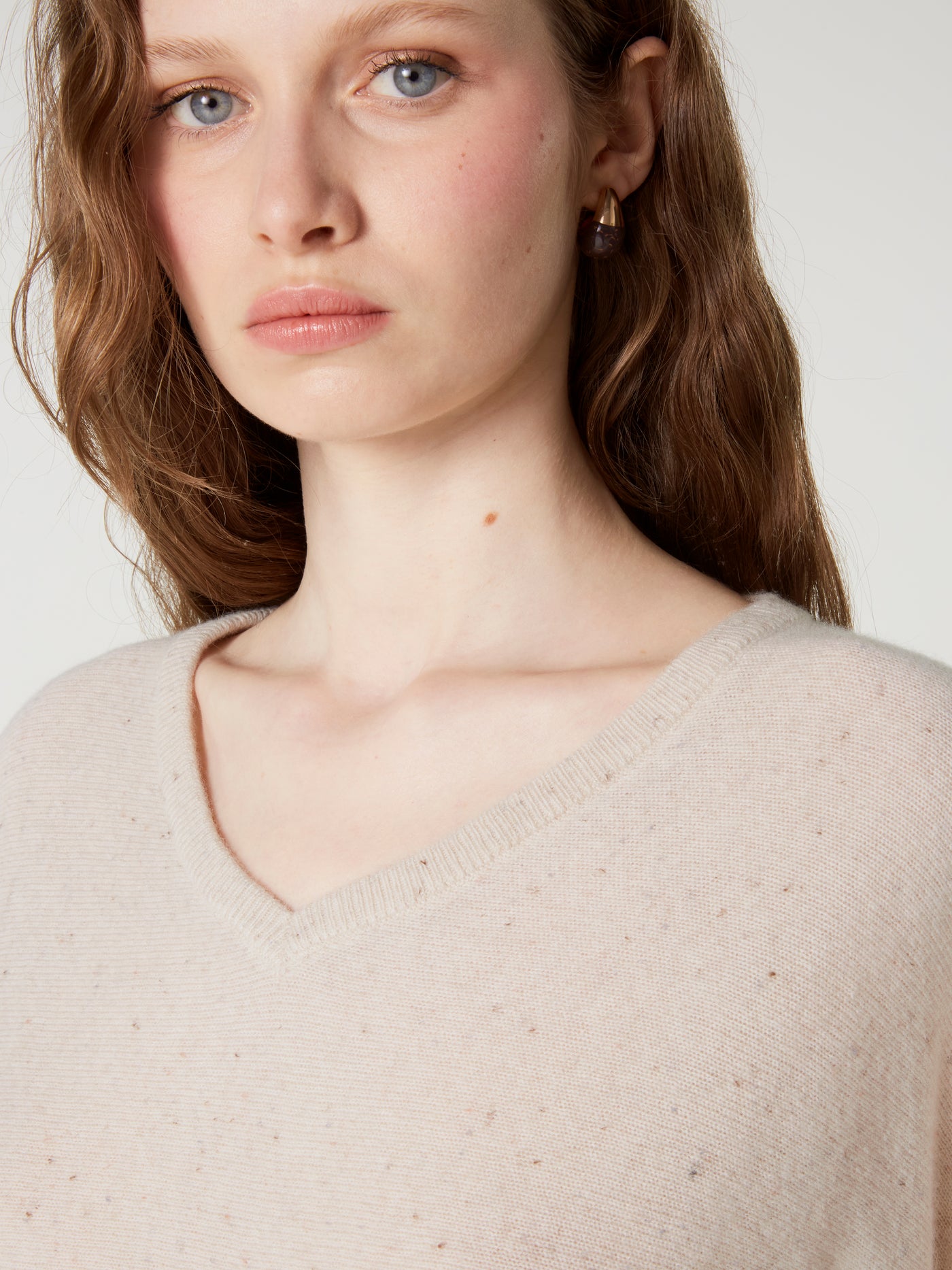 pull romane - Cachemire - white neps