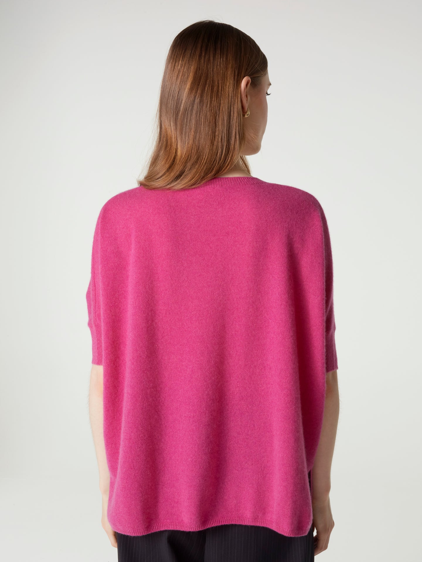 pull poncho kate - Cachemire - heather raspberry