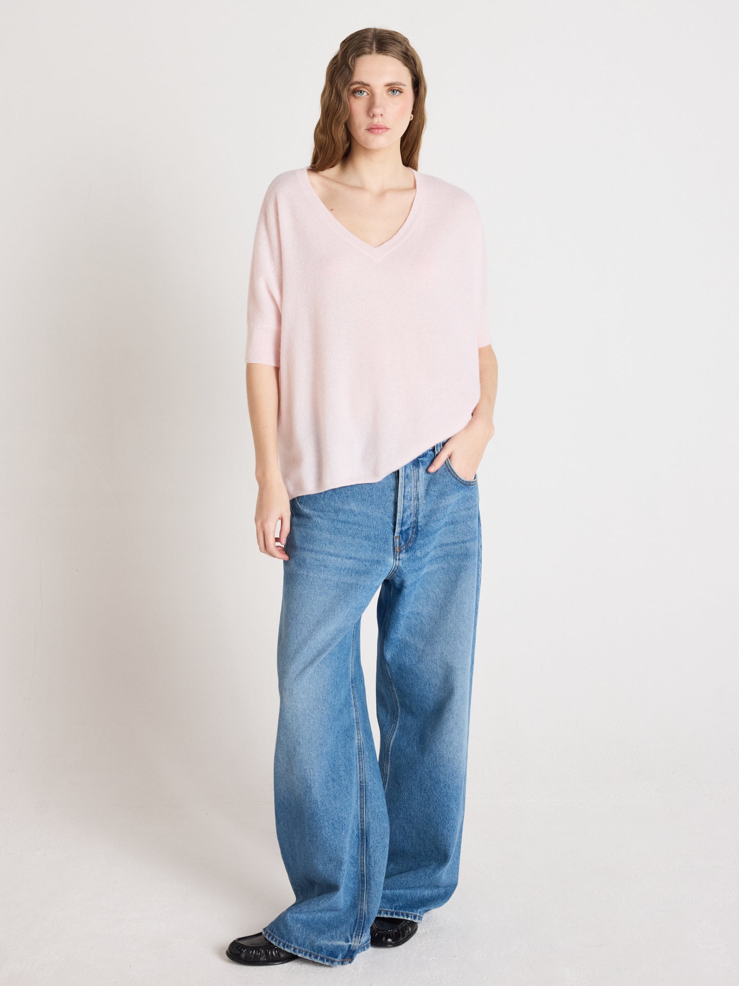 kate - Poncho 100% cachemire - ballerina