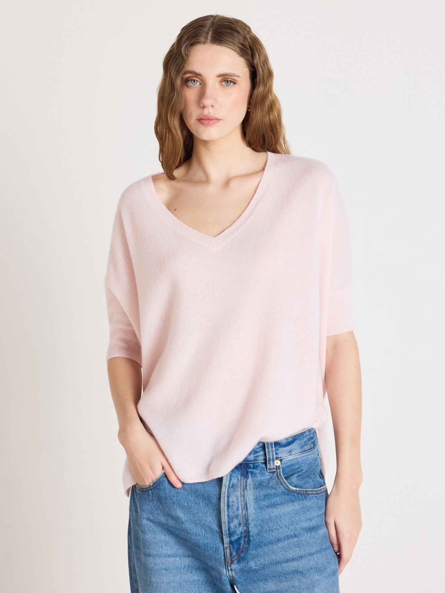 kate - Poncho 100% cachemire - ballerina