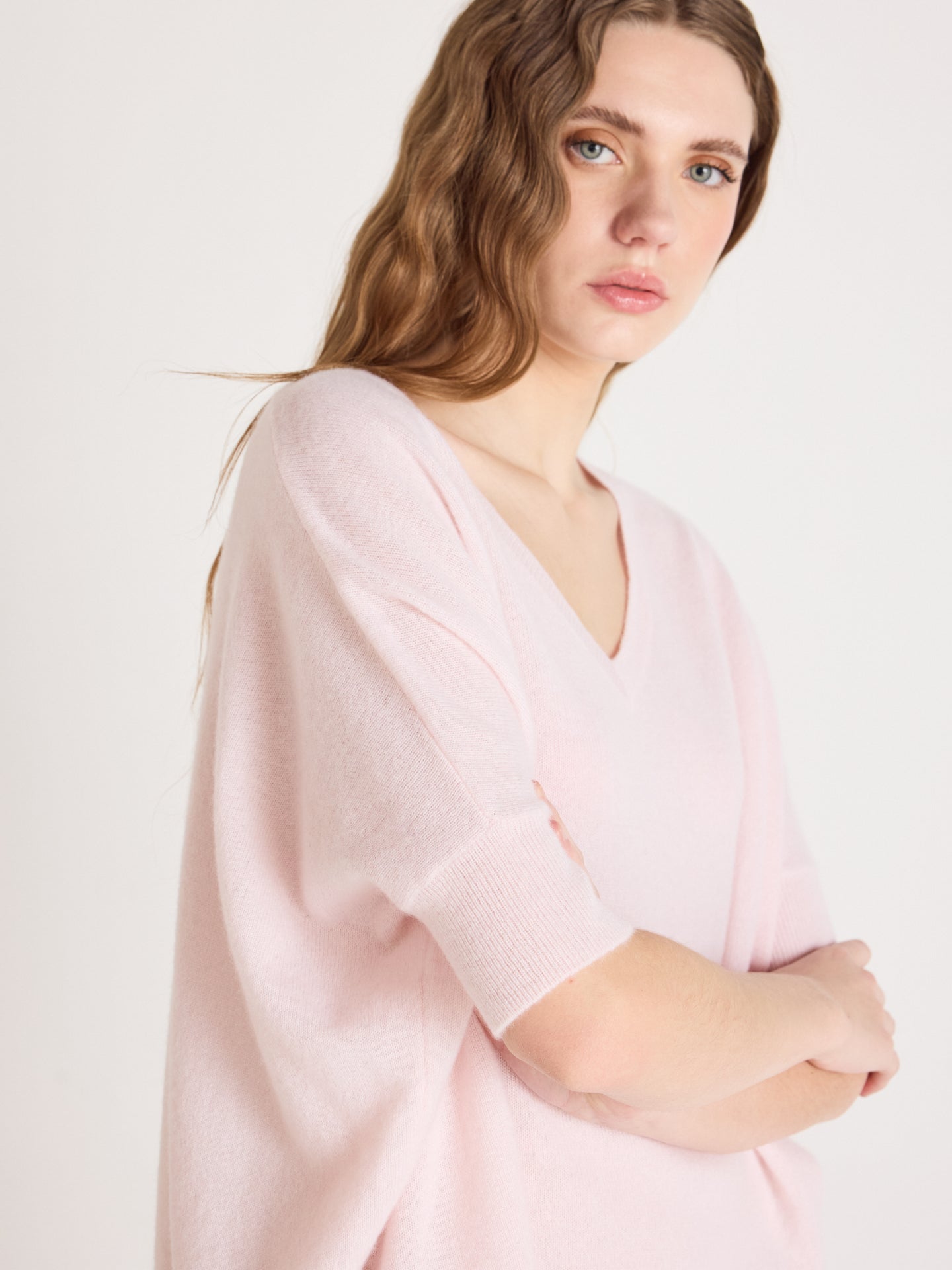 pull poncho manches courtes kate - Maglia poncho 100% cashmere - ballerina