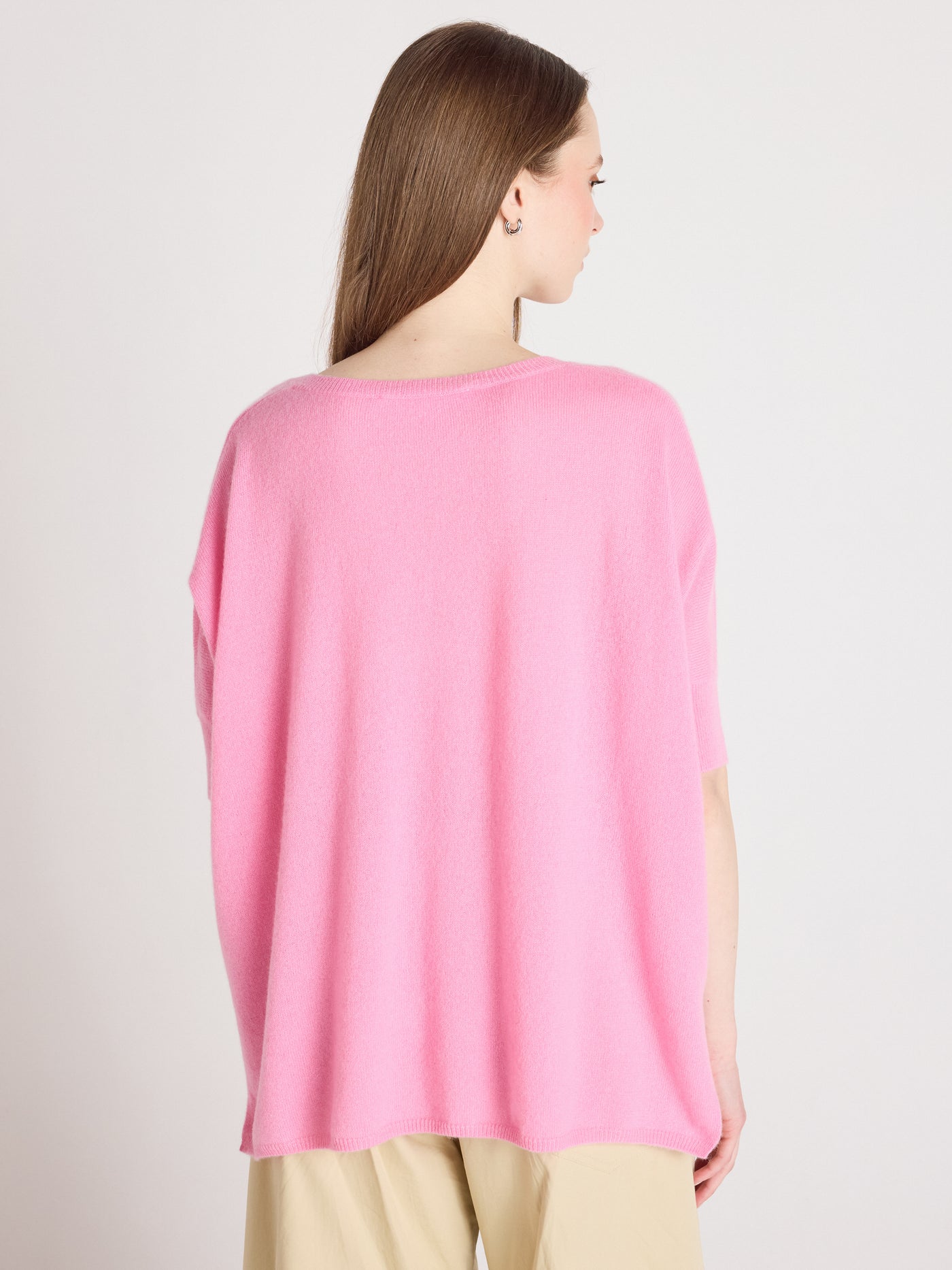 Kate - Poncho aus 100 % Kaschmir - dragon fruit