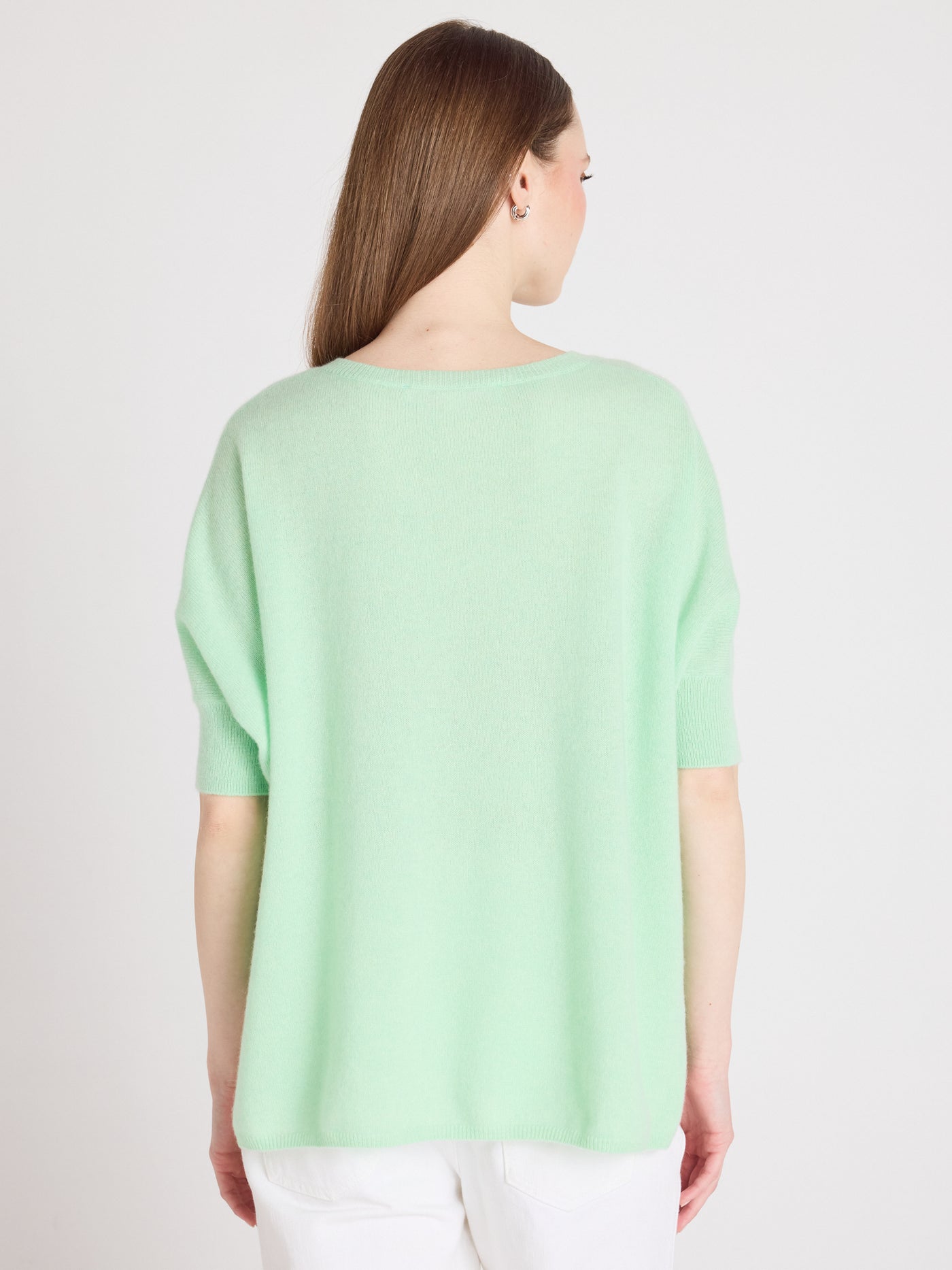 Kate - Poncho aus 100 % Kaschmir - pastel green