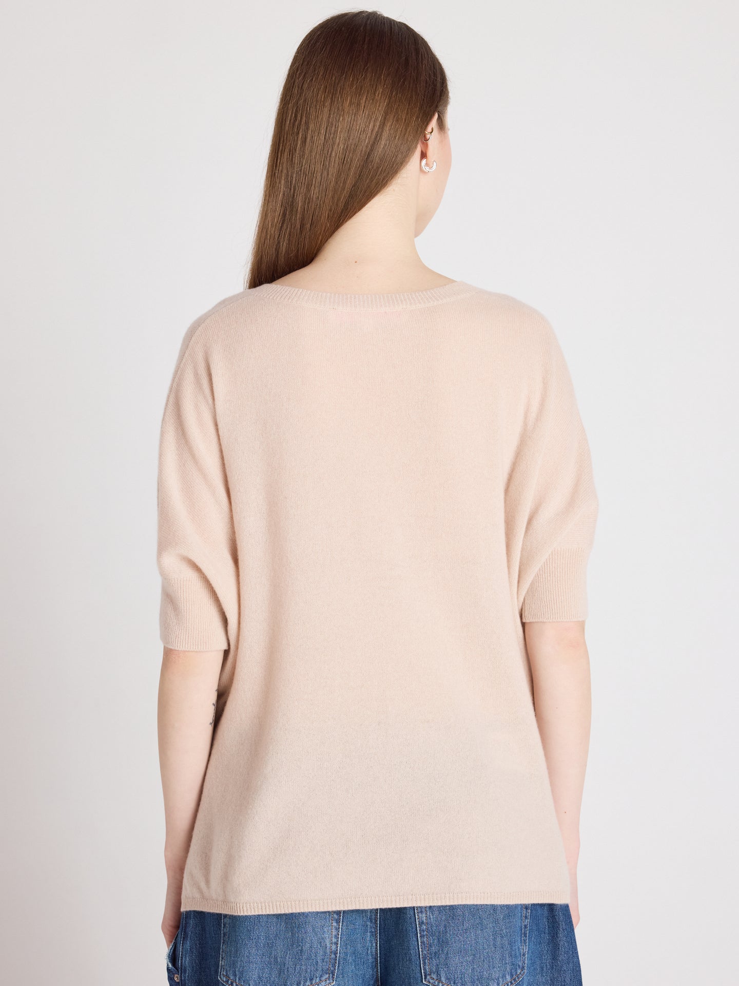 kate poncho sweater - cashmere - shell