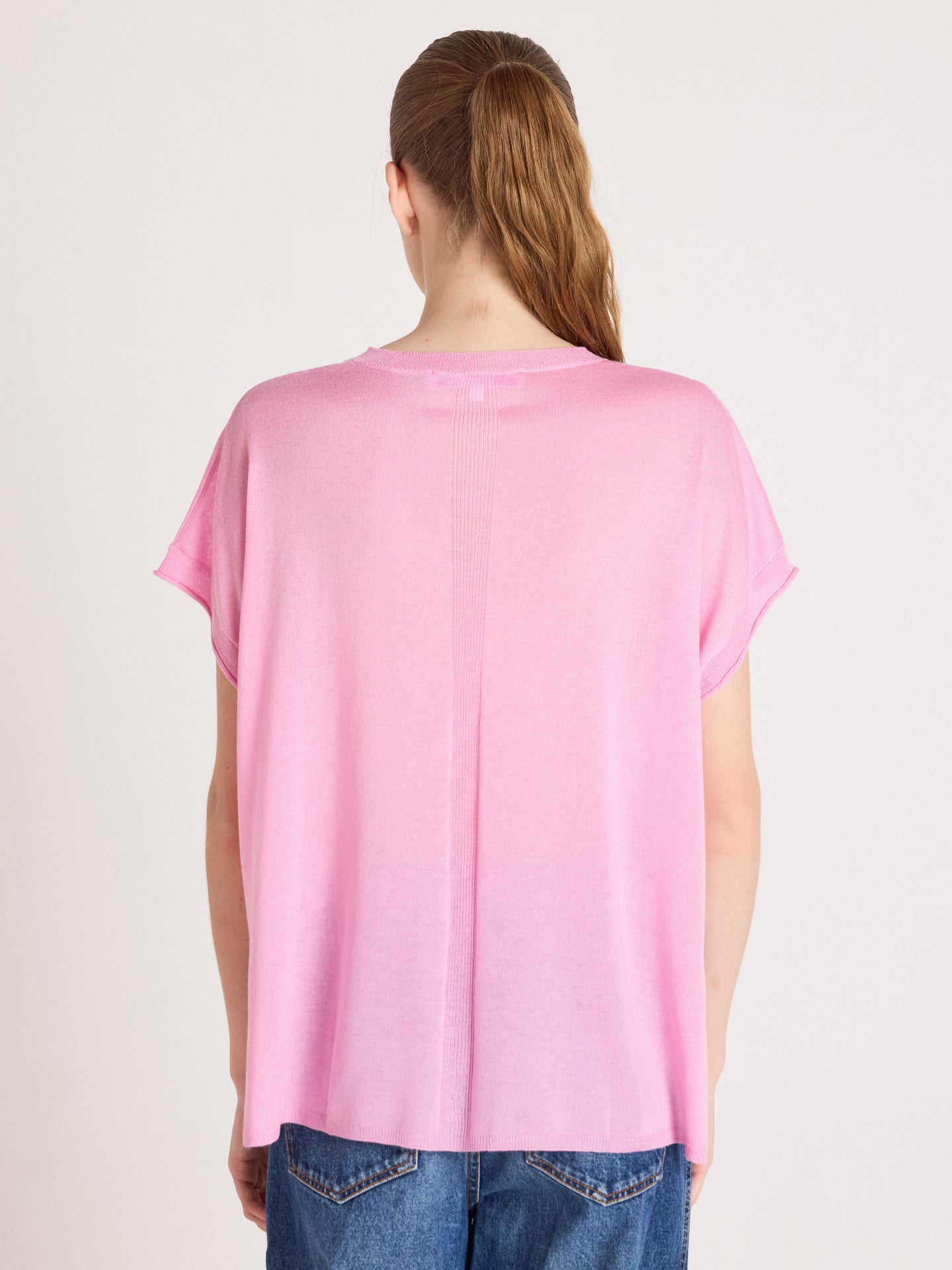 miranda - Short-sleeved sweater - dragon fruit
