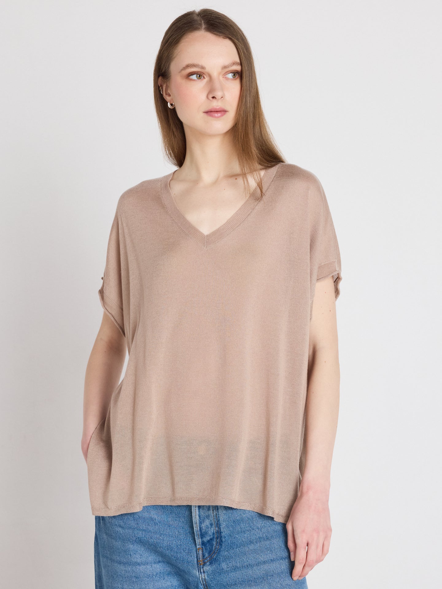 Miranda - Short-sleeved sweater - earth