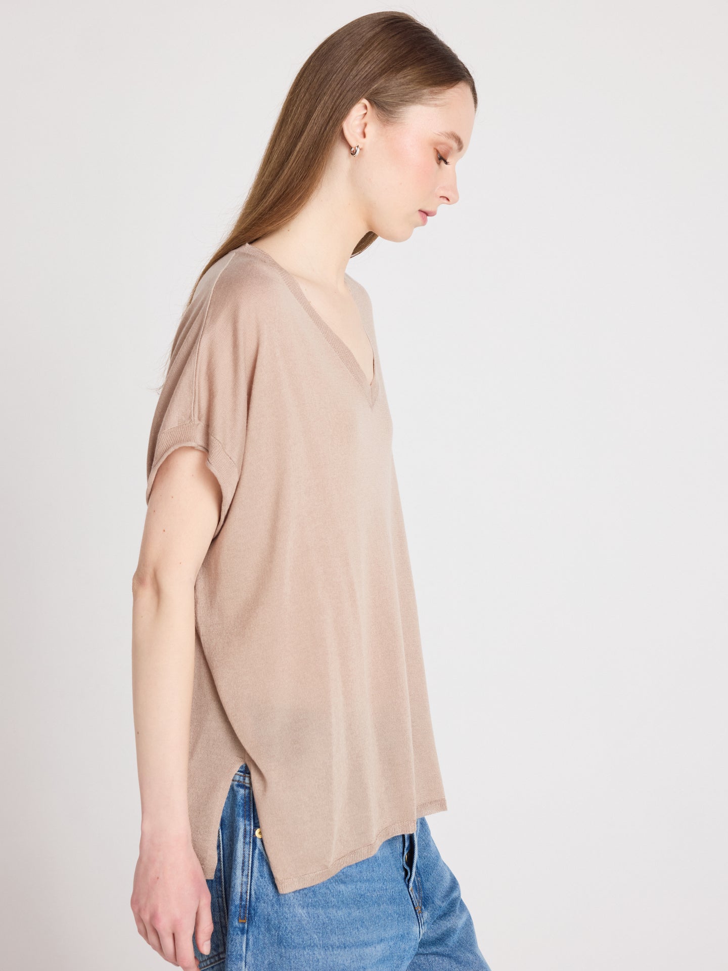 Miranda - Short-sleeved sweater - earth